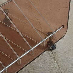 Pair of Smoked Lucite Record Table Stands By Michael Dumas For Roche Bobois