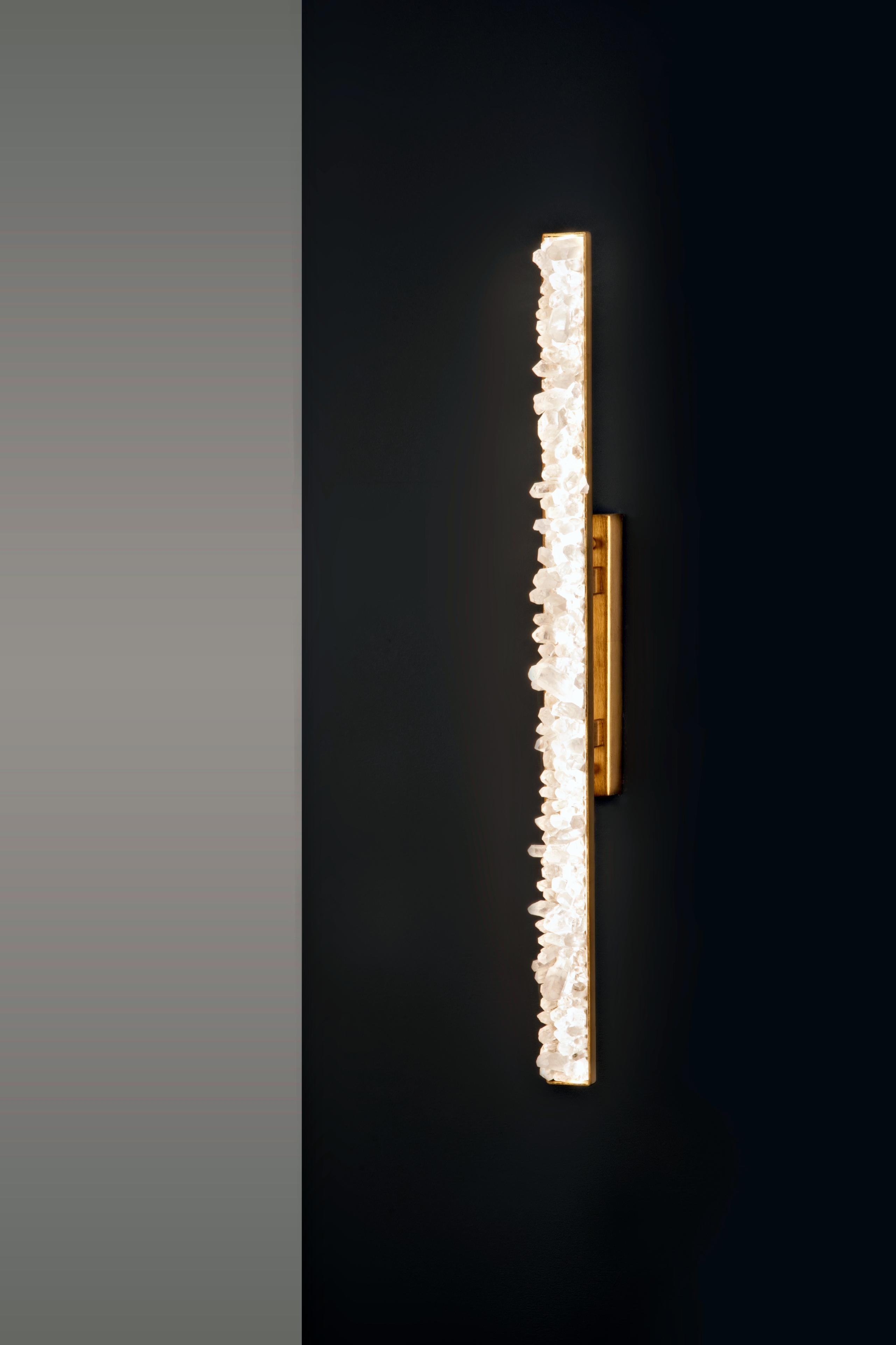 Contemporary Pair of Smoked Quartz Wall Lamp by Aver  For Sale