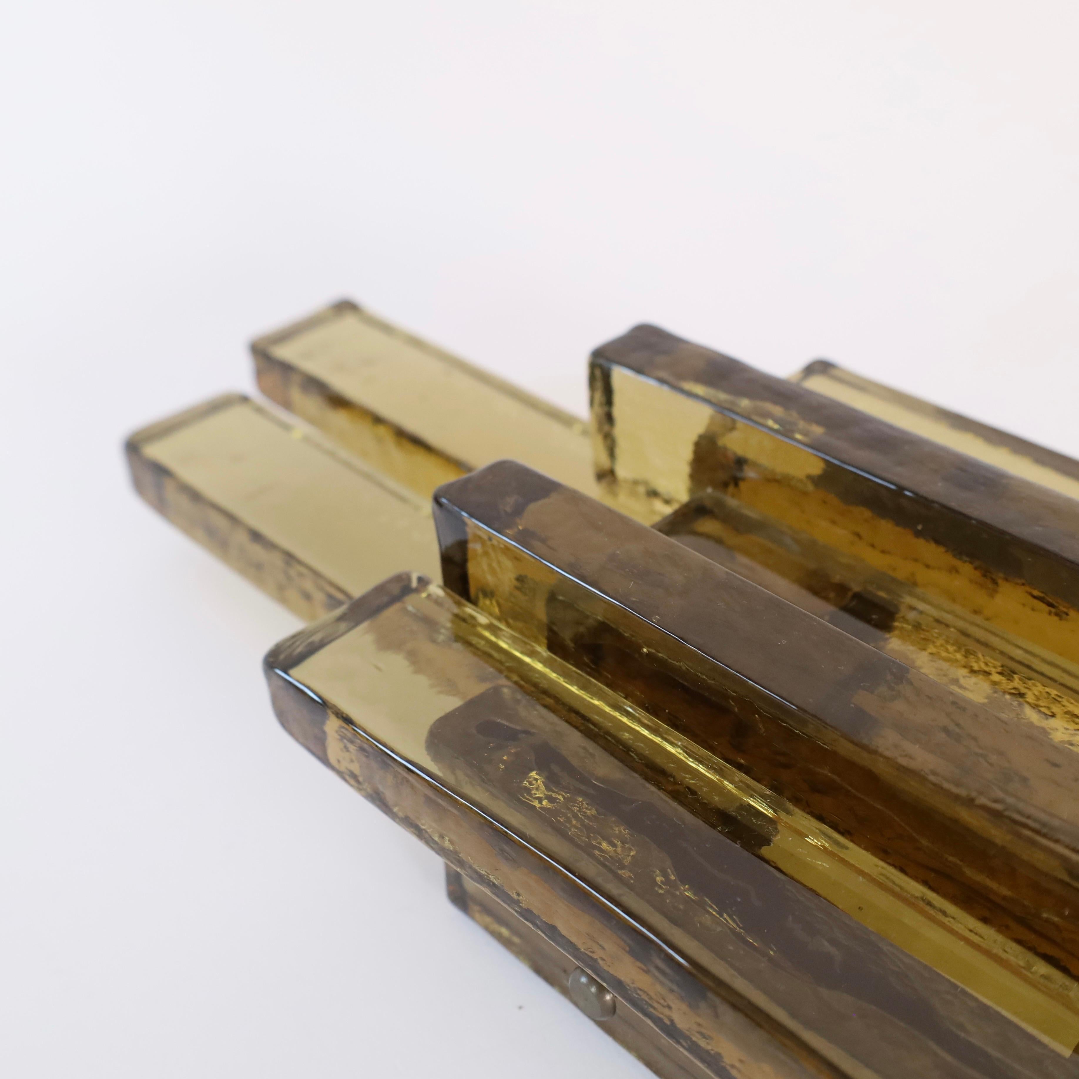 Pair of Smoke-Coloured Glass Wall Lamps by Holm Sørensen, 1960s, Denmark For Sale 6