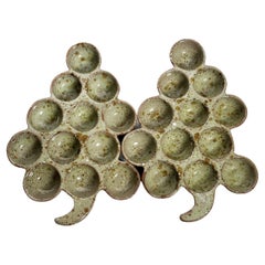 Pair of snail or egg holders, France, 1980