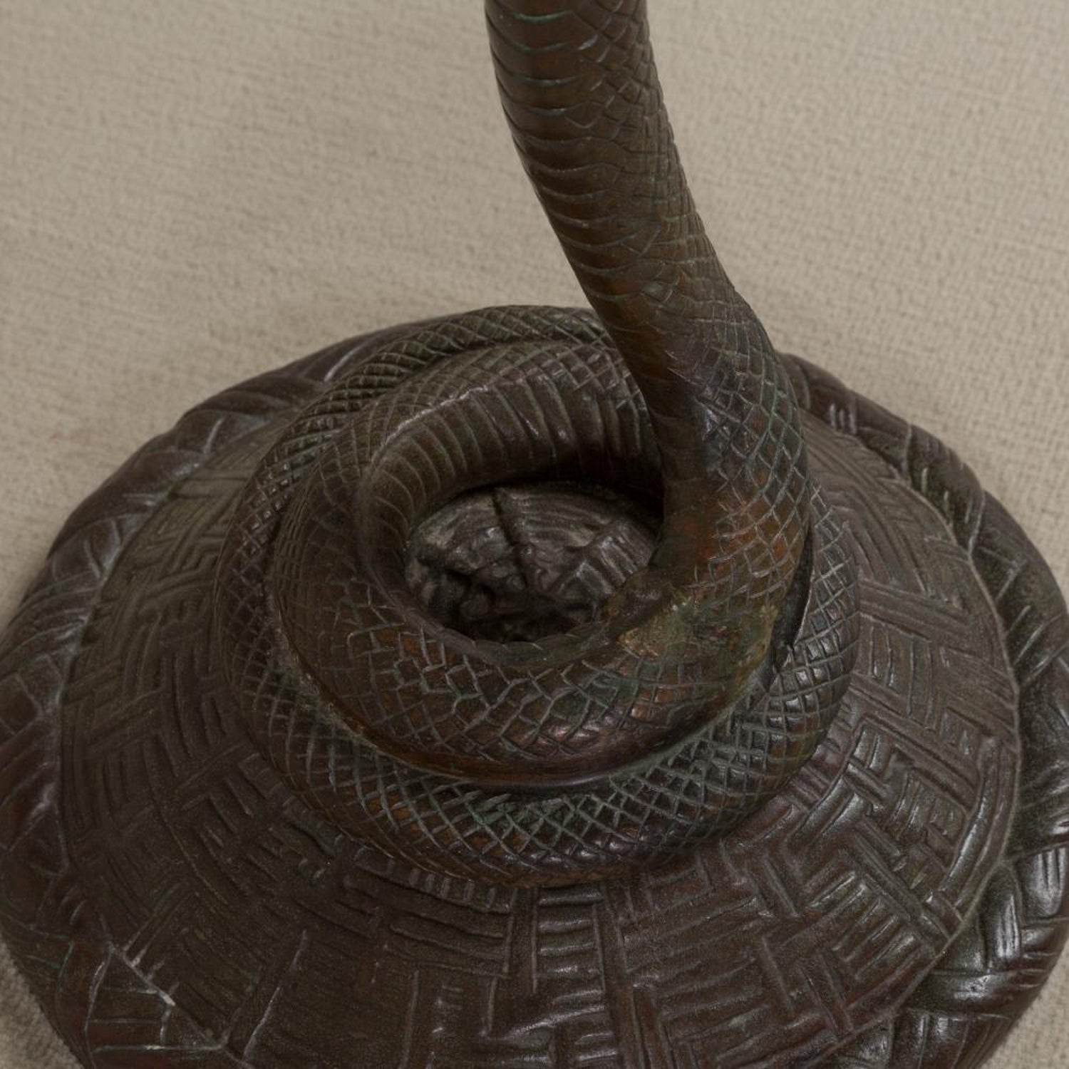 Pair Of Snake Floor Lamps In The Manner Of Edgar Brandt 1970s For