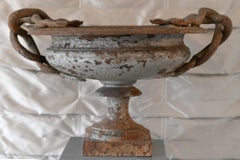 Pair of Snake Vases, Iron, French, Europe, circa 1840-1860, Snake Handles