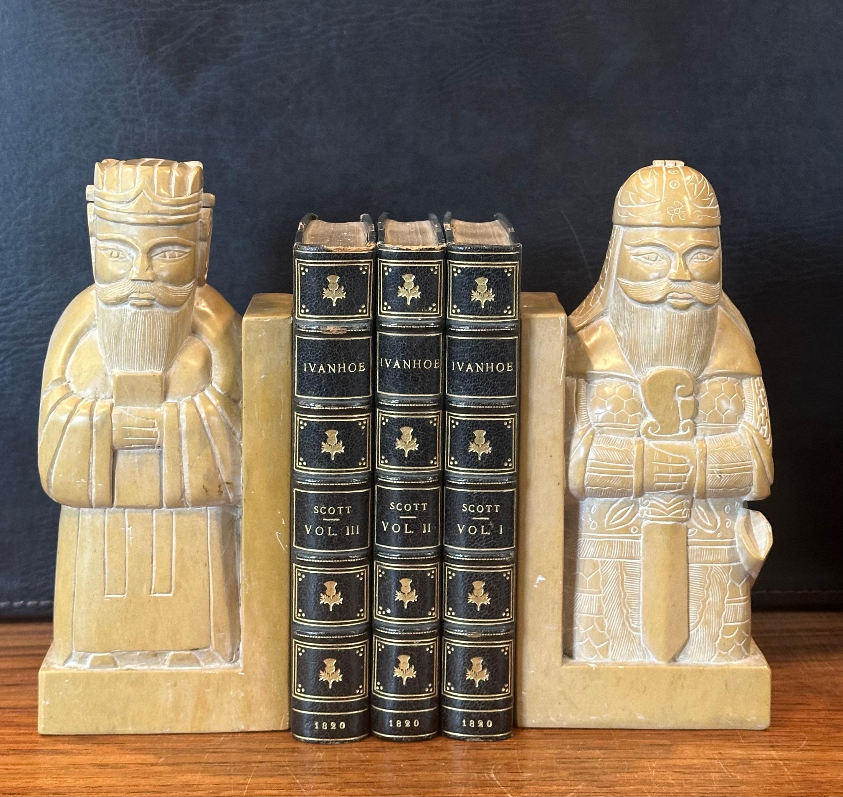 Pair of Soapstone Chinese Scholar Bookends  For Sale 8