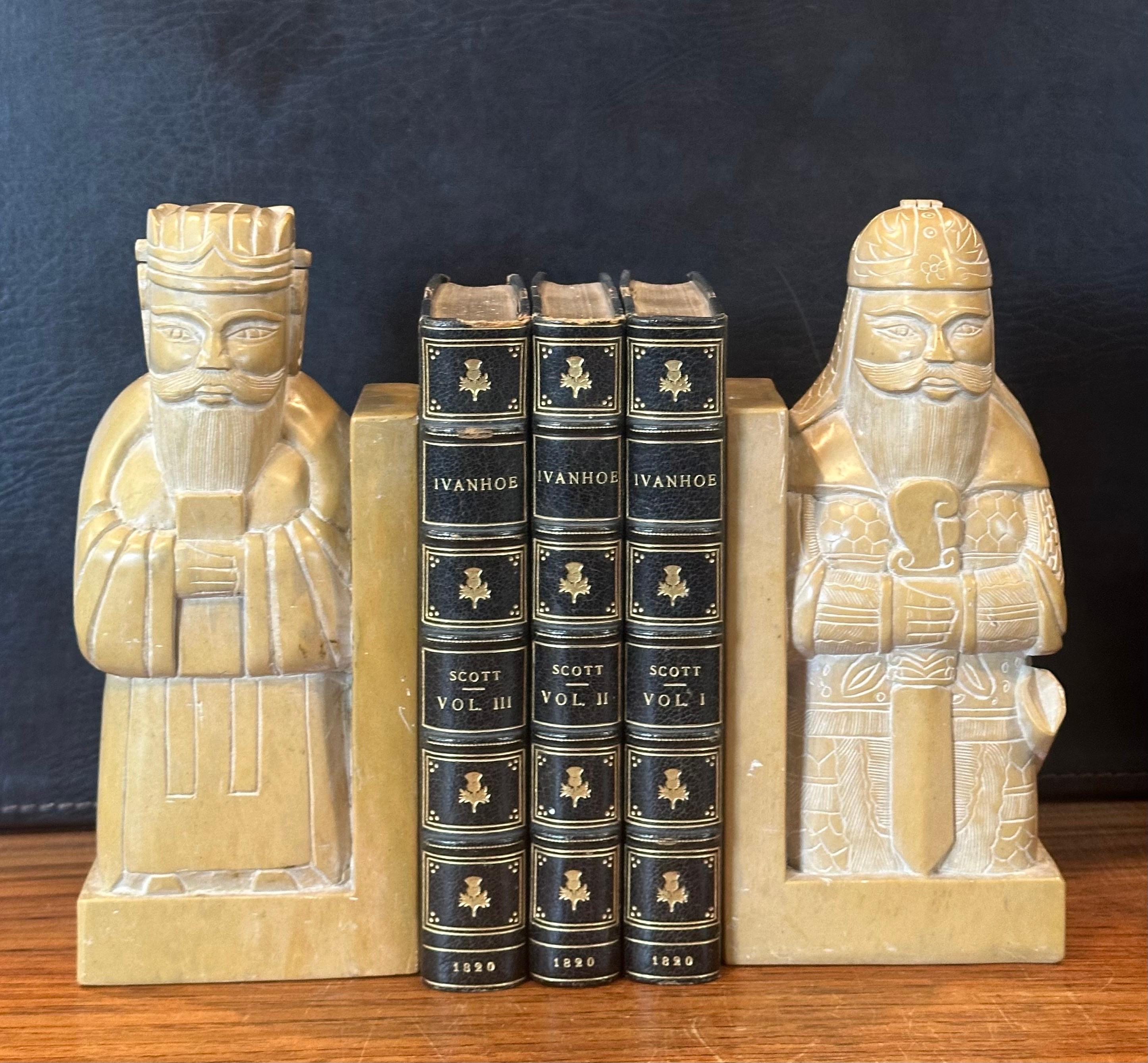 Pair of Soapstone Chinese Scholar Bookends  For Sale 1