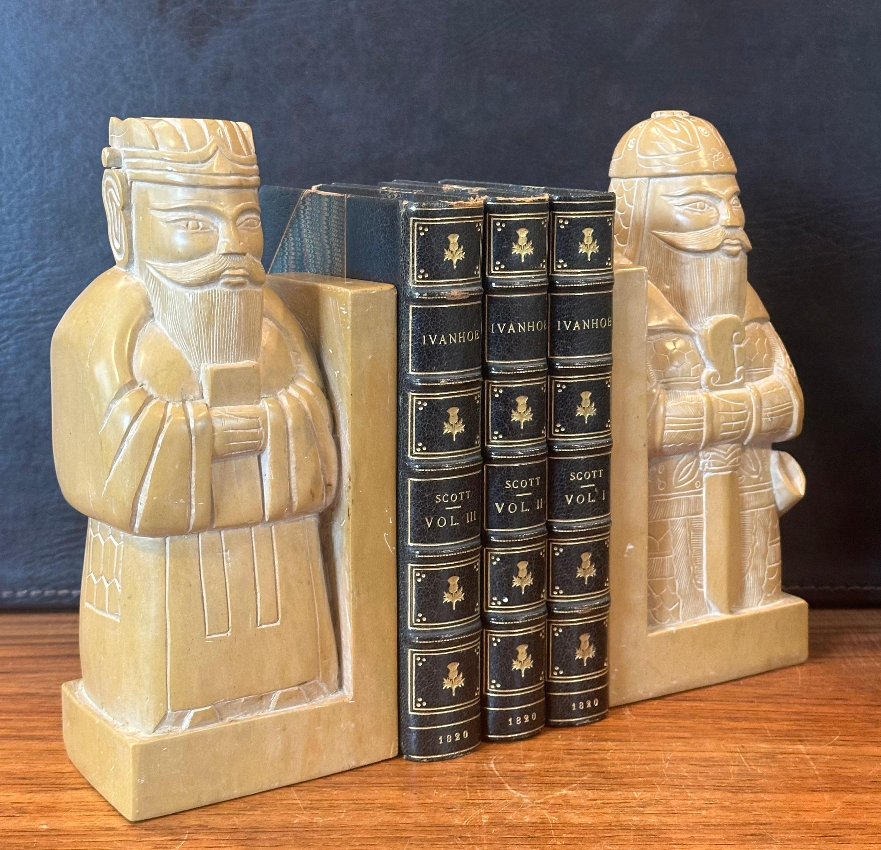 Pair of Soapstone Chinese Scholar Bookends  For Sale 2