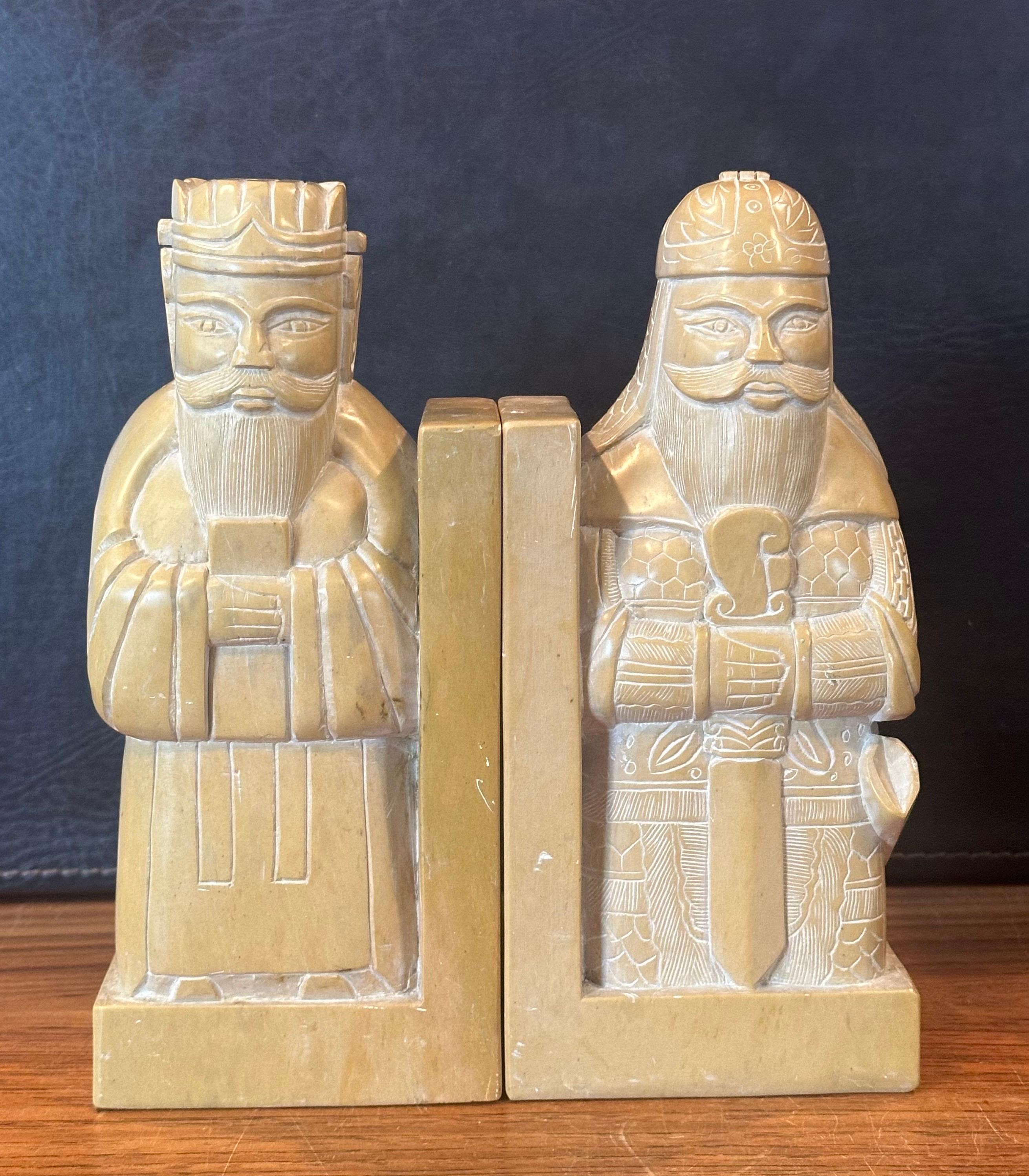 Pair of Soapstone Chinese Scholar Bookends  For Sale 3