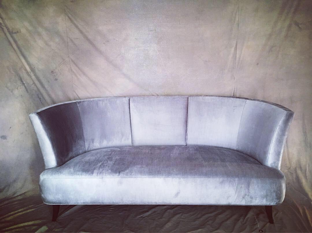 Contemporary Pair of Velvet Sofas by Darren Ransdell Design For Sale
