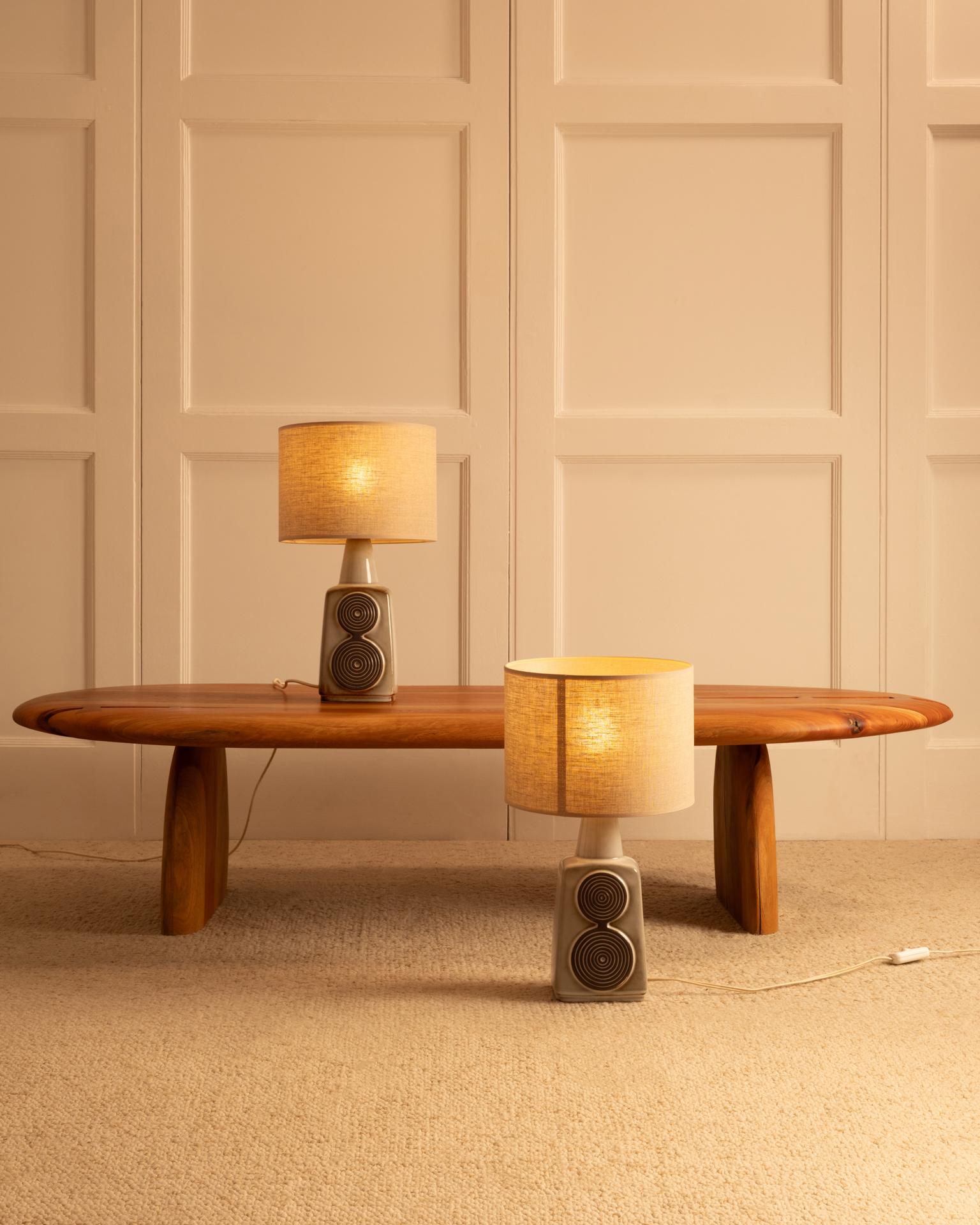 Mid-Century Modern Paire de lampes en céramique Soholm - Danemark années 1960 en vente