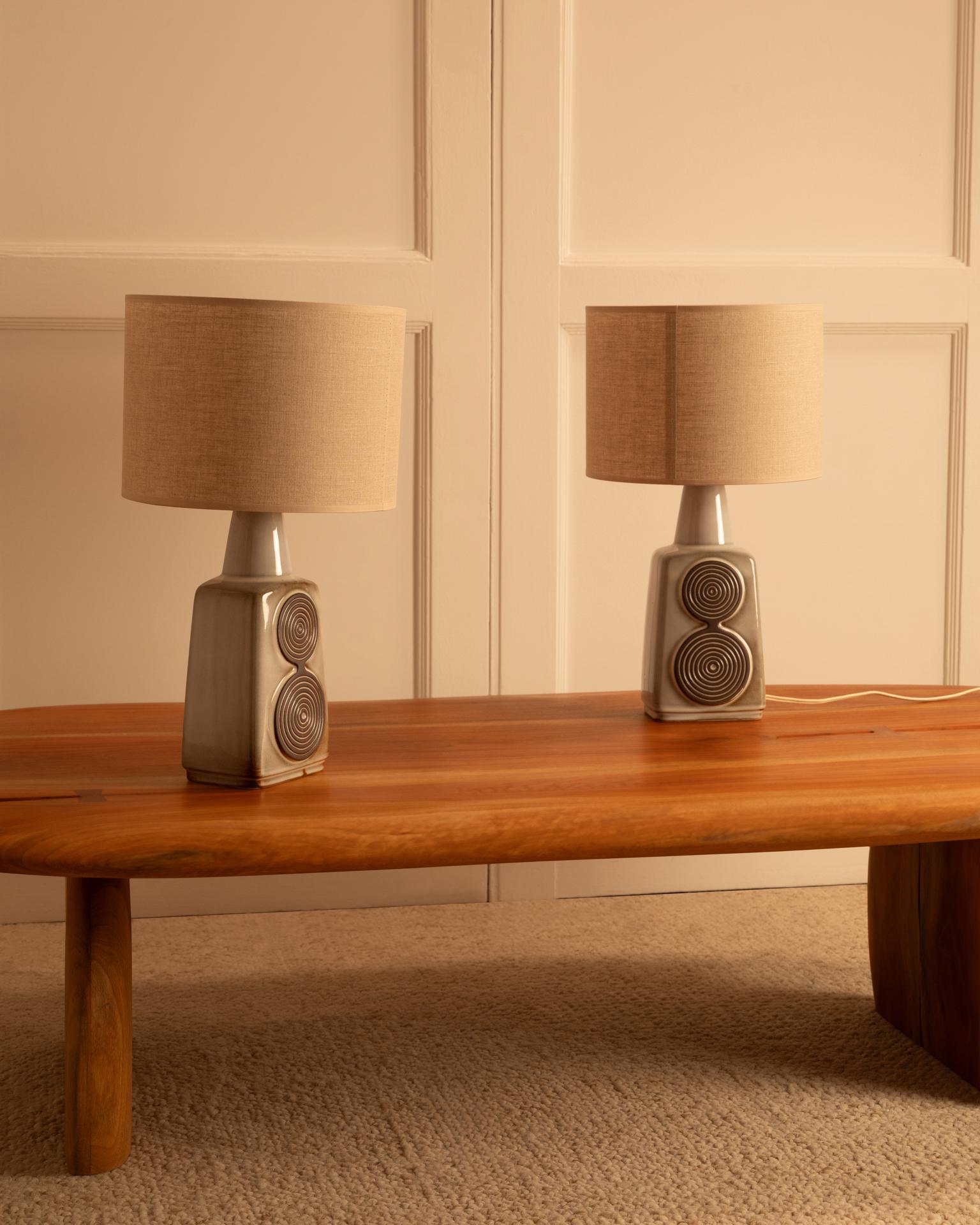 Céramique Paire de lampes en céramique Soholm - Danemark années 1960 en vente