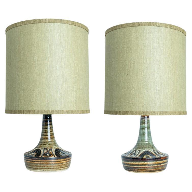 Pair of Soholm Ceramic Table Lamps by Noomi Backhausen, Denmark 1960 en venta