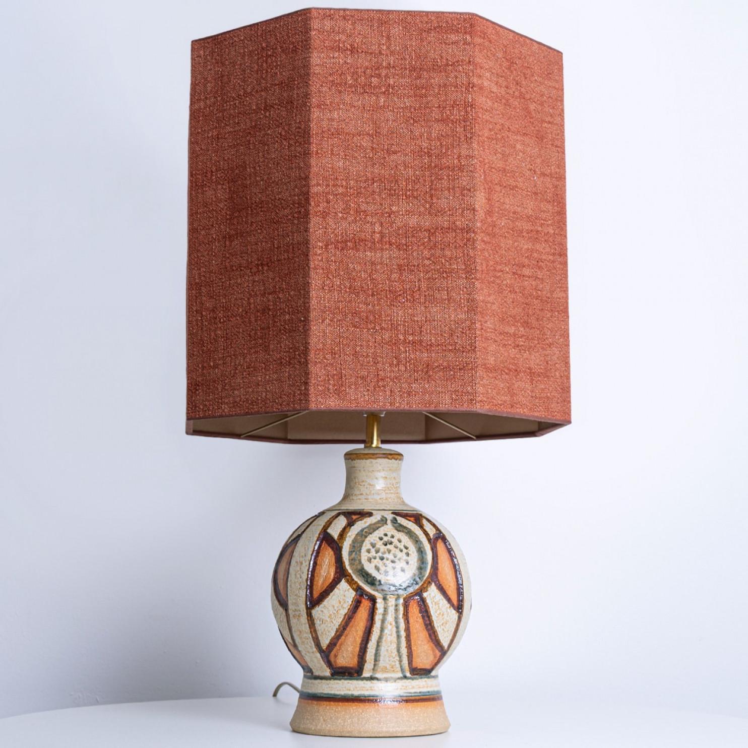 Paar Soholm-Lampen mit maßgeschneiderten Brique-Lampenschirmen René Houben, 1960er Jahre im Angebot 4