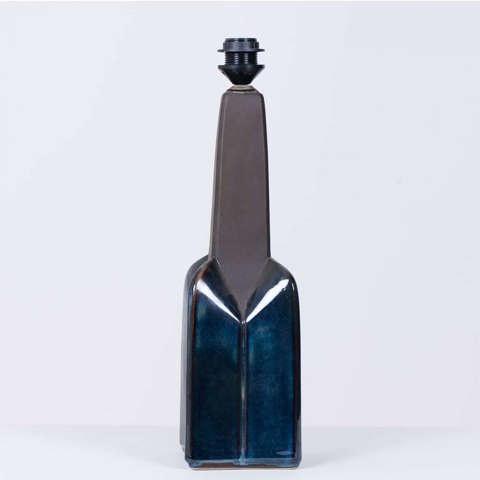 Pair of Soholm Lamps with New Silk Blue Lampshade René Houben, 1960s im Zustand „Gut“ im Angebot in Rijssen, NL