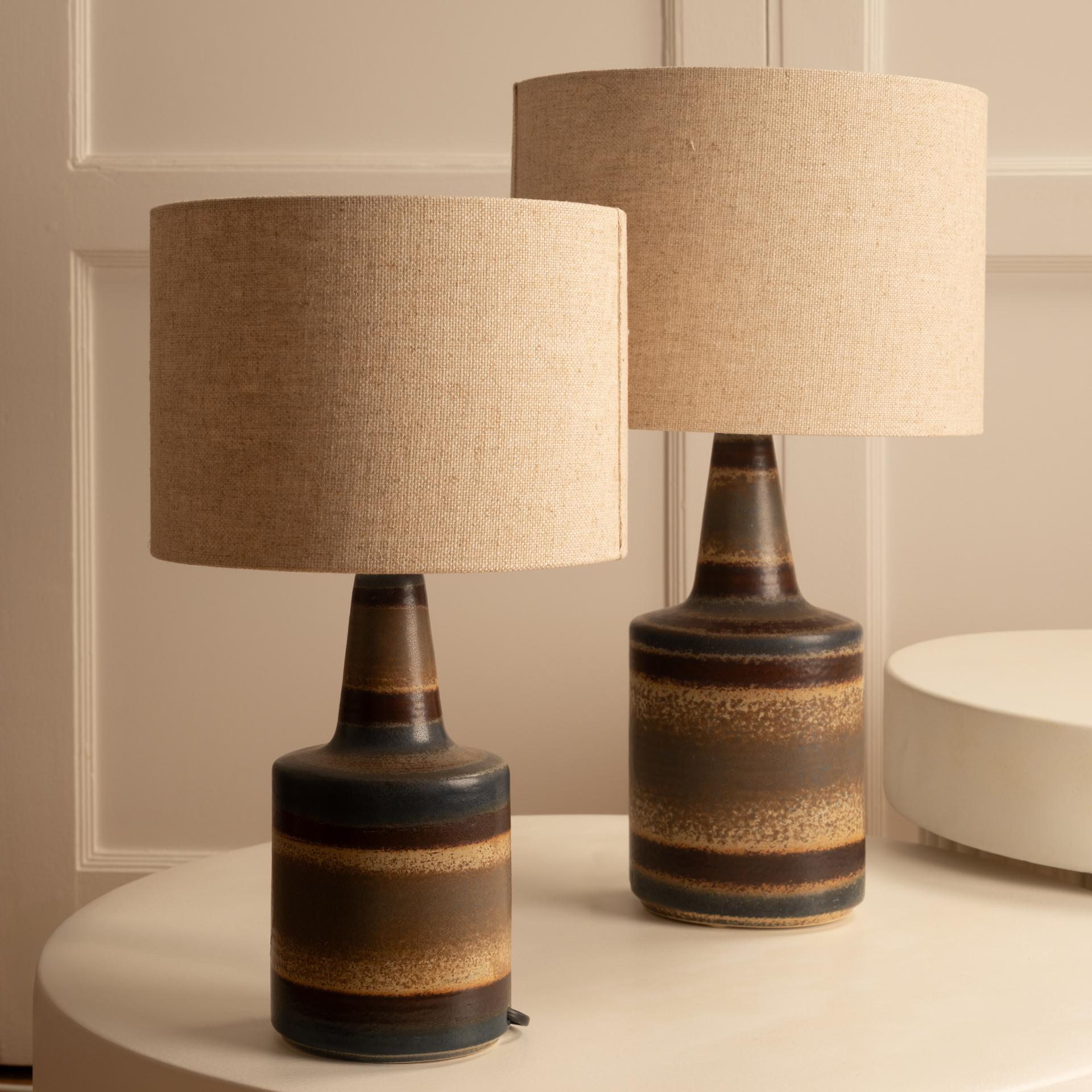 Paire de lampes en céramique Soholm Stentoj - Danemark, années 1960 Bon état - En vente à Paris, FR