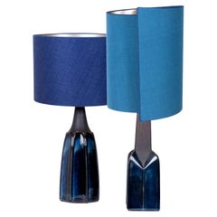 Pair of Soholm Table Lamps with New Silk Custom Made Lampshades René Houben 1960