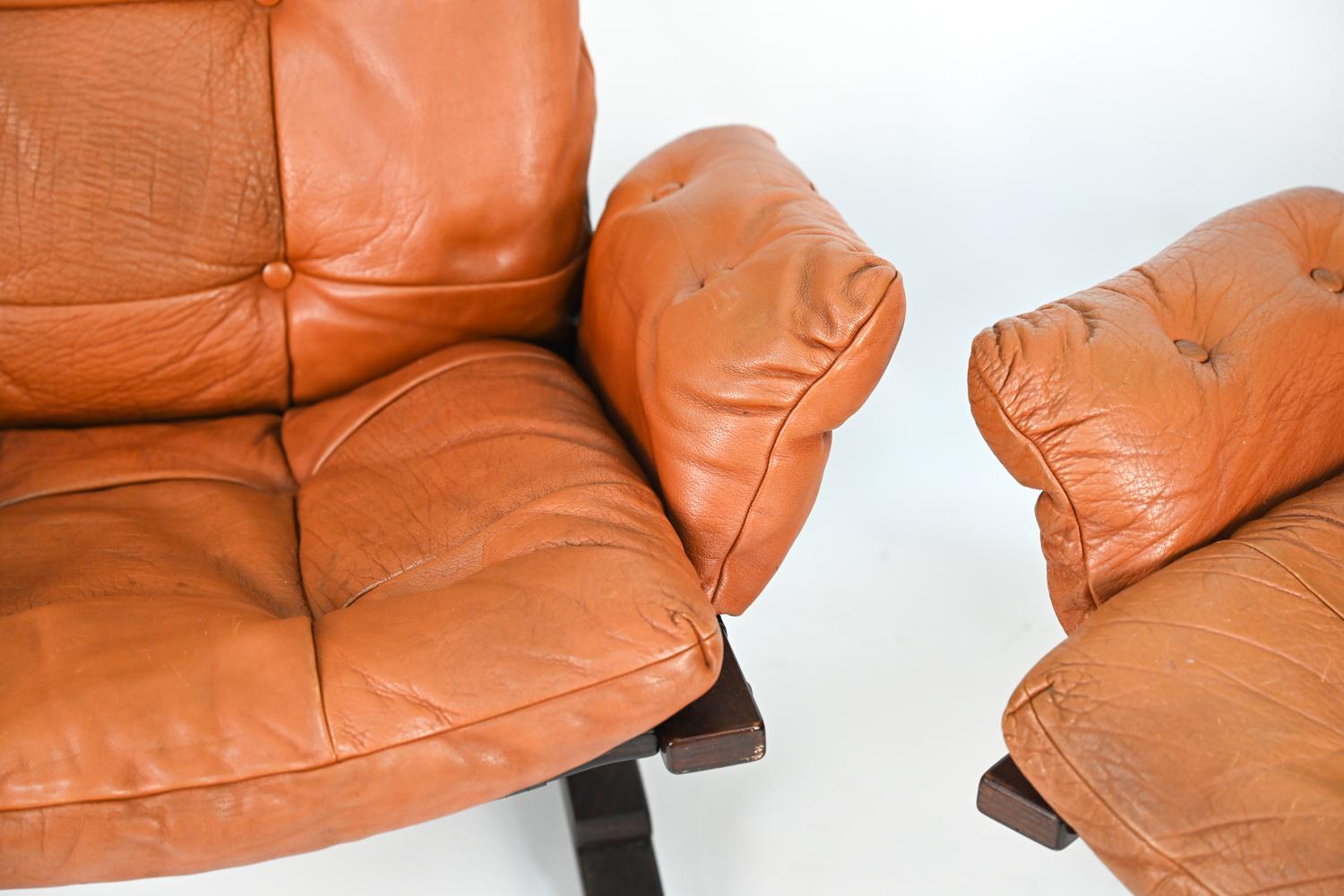 Pair of Solheim for Rykken Highback Lounge Chairs In Good Condition In Norwalk, CT