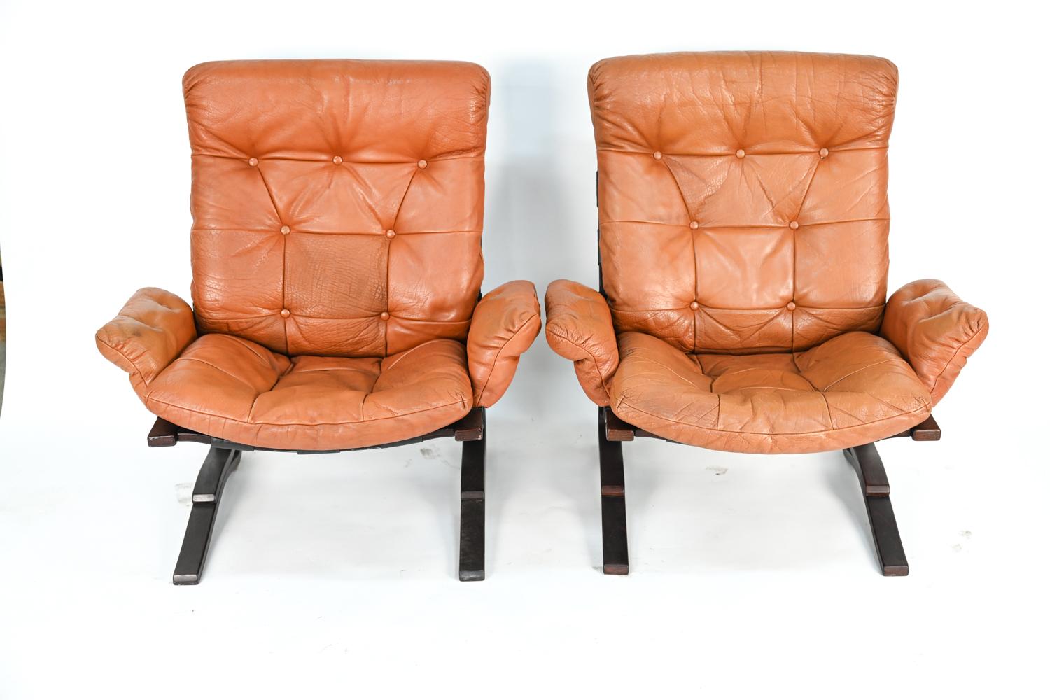 Pair of Solheim for Rykken Highback Lounge Chairs 1