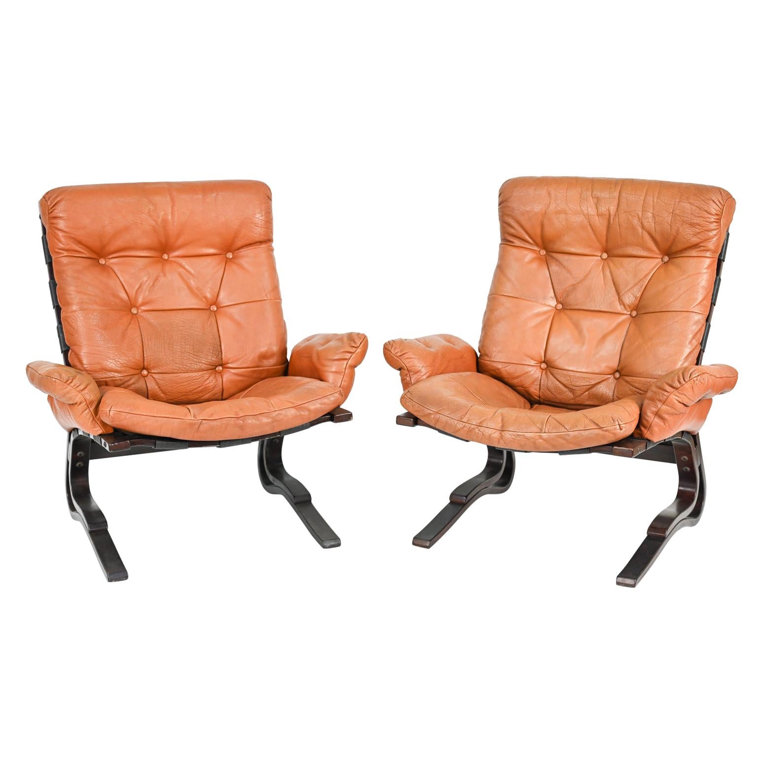 Pair of Solheim for Rykken Highback Lounge Chairs