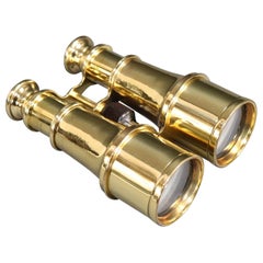 Pair of Solid Brass Brass French Yacht Binoculars Antique Pair of Solid Brass Brass French Yacht Binoculars
