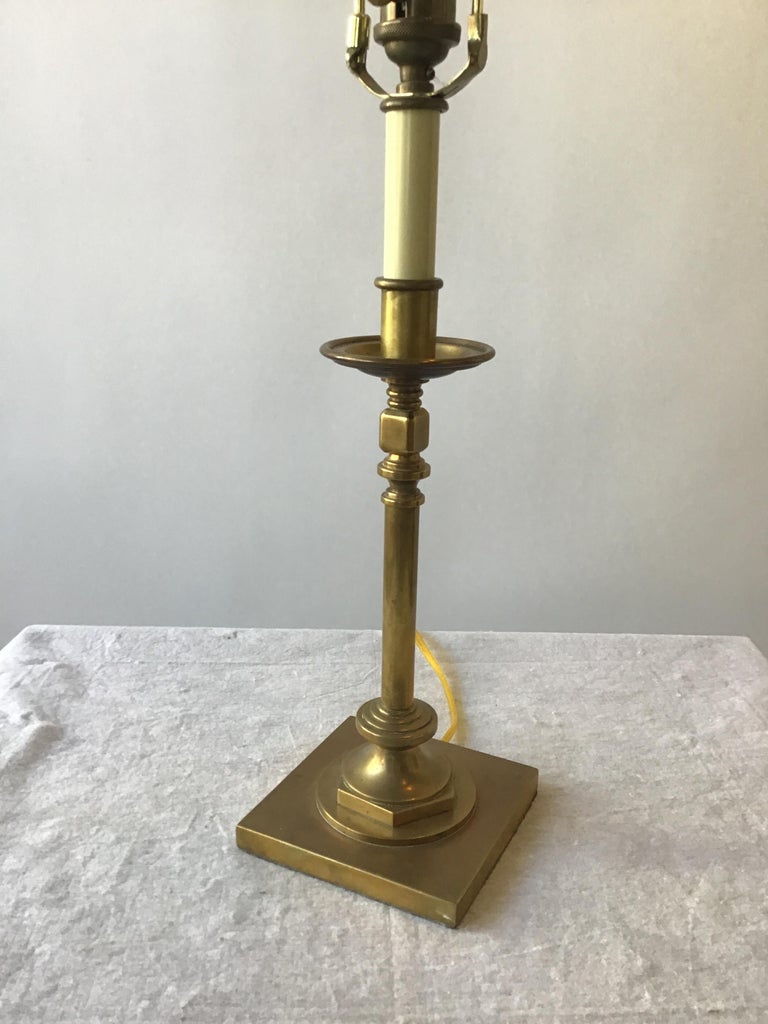 Pair of Solid Brass Candlestick Lamps by Visual Comfort at 1stDibs