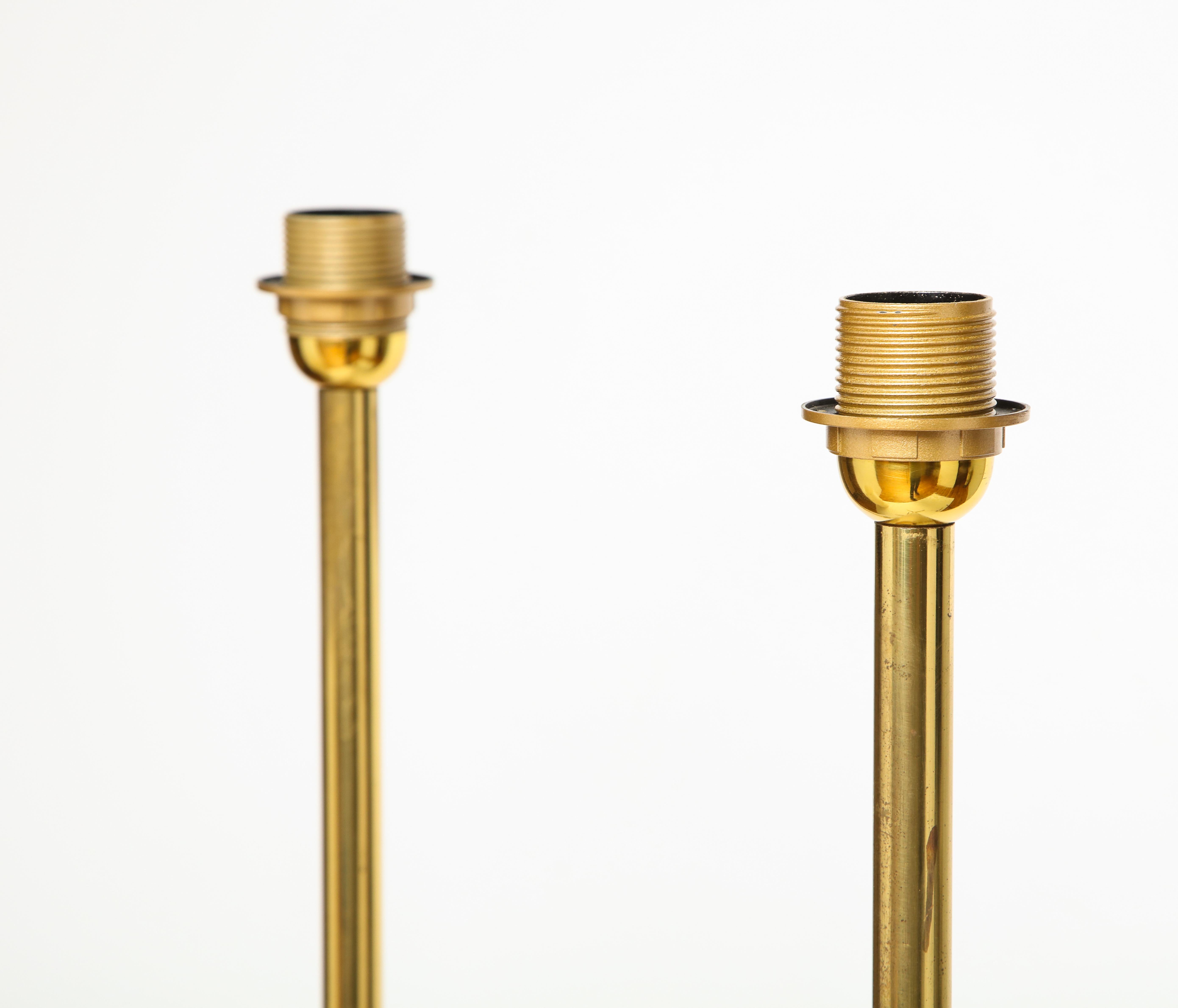 Pair of Solid Brass BAG Turgi Floor Lamps, Switzerland 1950s For Sale 2