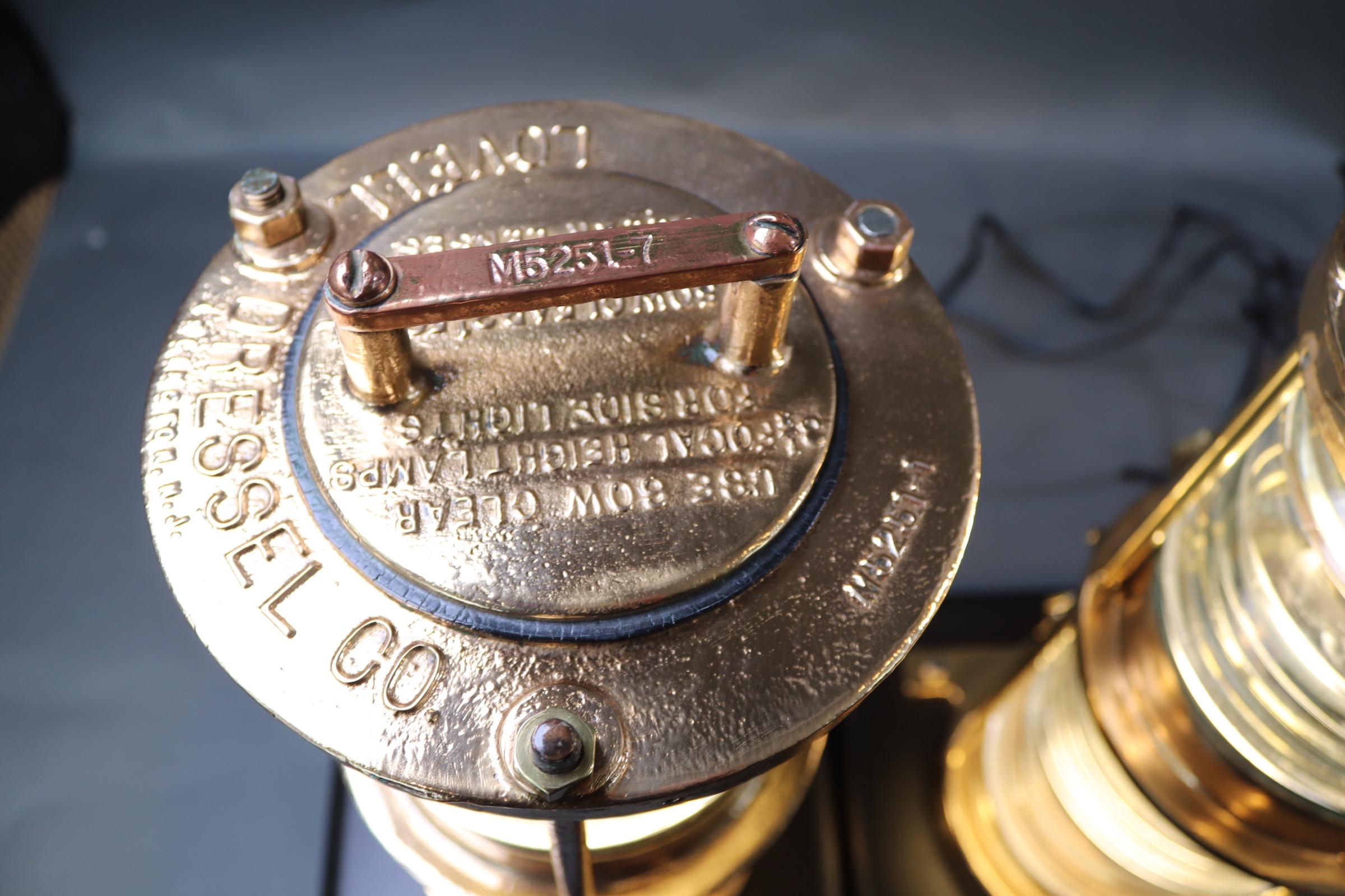 Pair of Solid Brass Maritime Pier Beacons 1