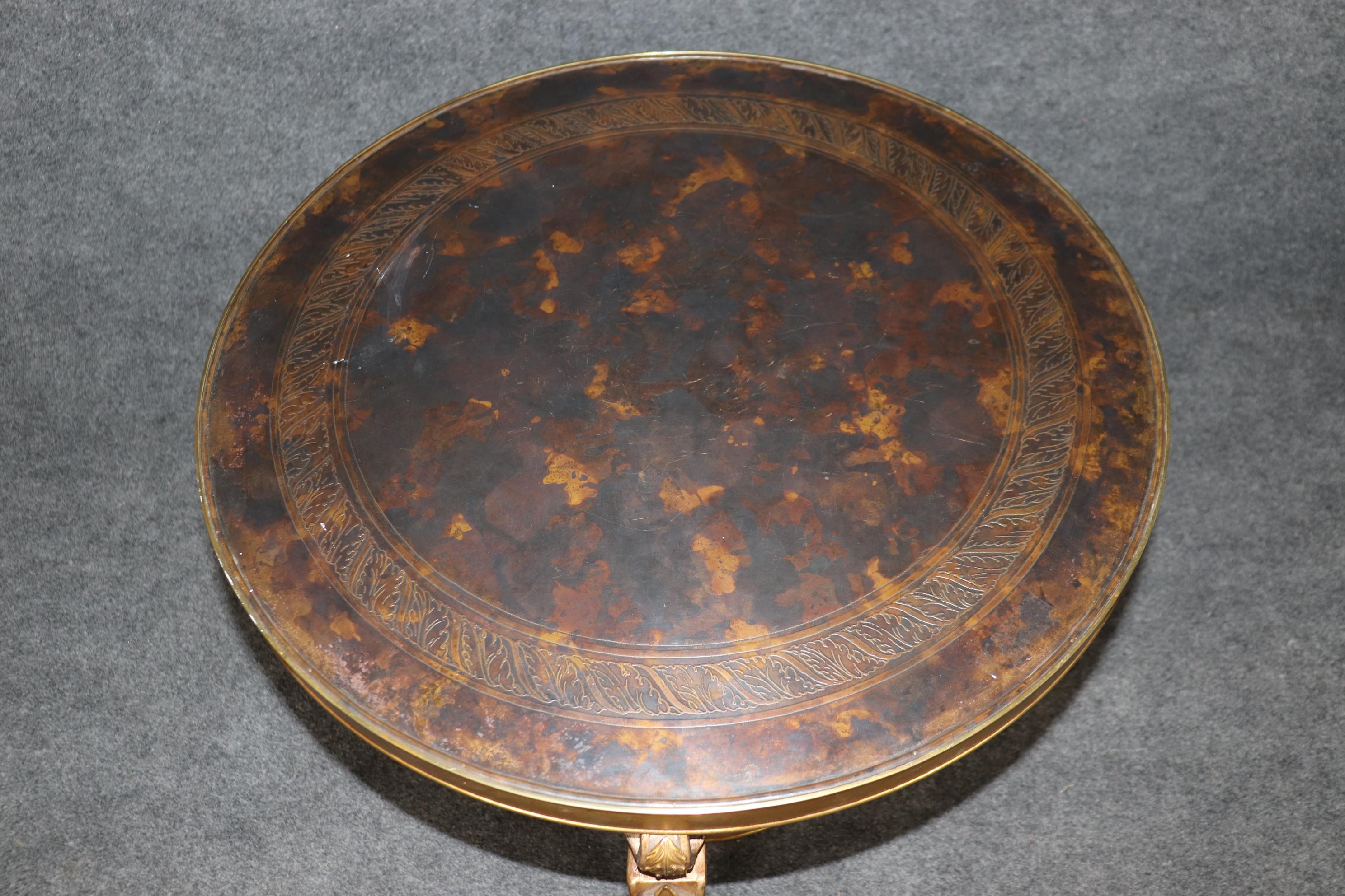 Pair of Solid Brass or Bronze Patinated Gueridons by Century Furniture Company In Good Condition For Sale In Swedesboro, NJ