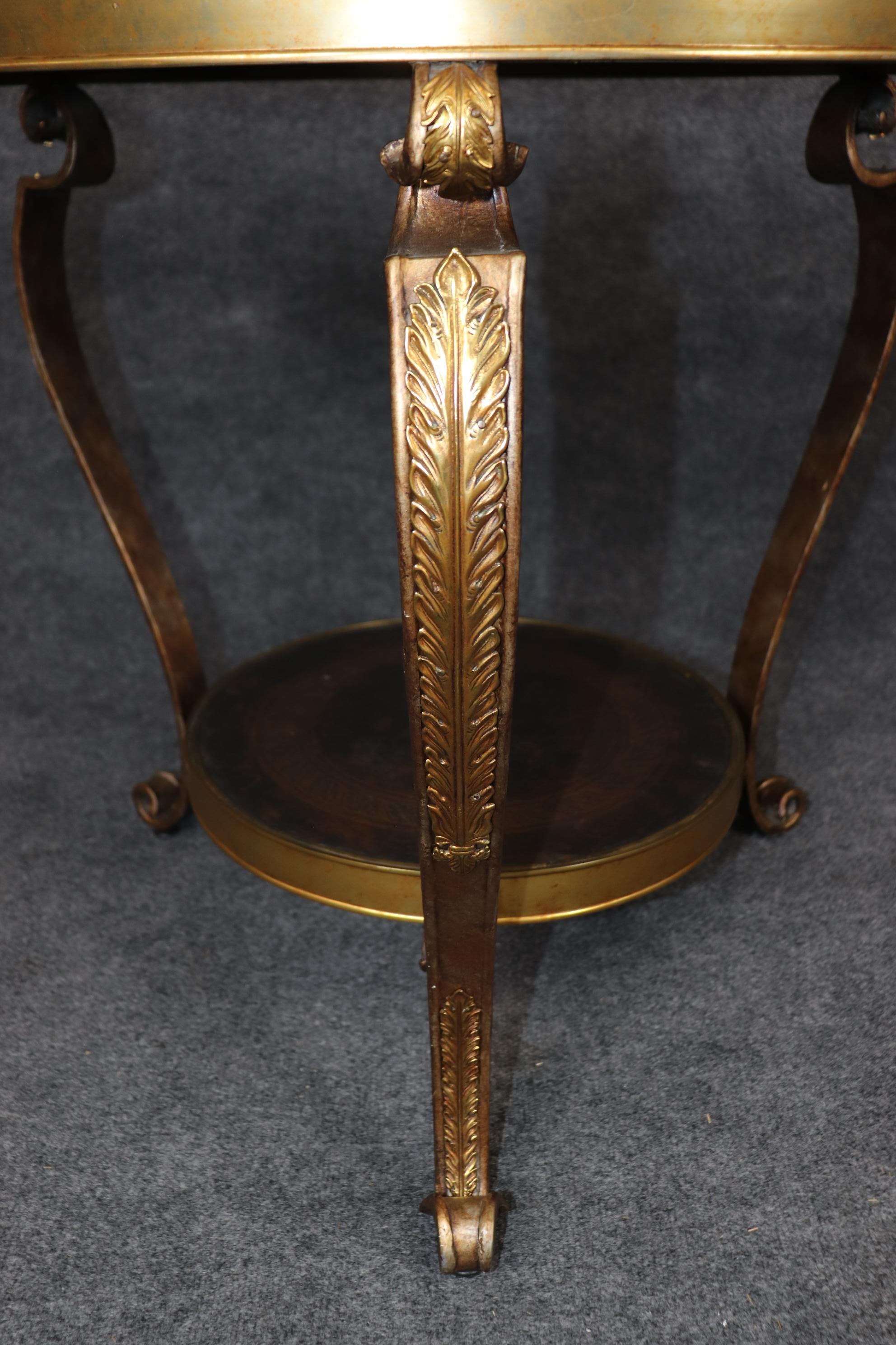 Pair of Solid Brass or Bronze Patinated Gueridons by Century Furniture Company For Sale 1