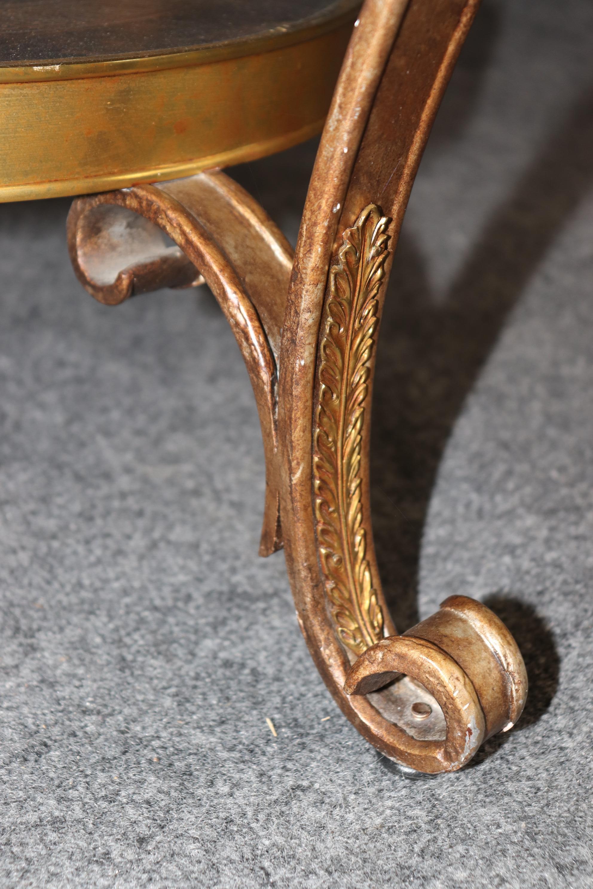 Pair of Solid Brass or Bronze Patinated Gueridons by Century Furniture Company For Sale 2