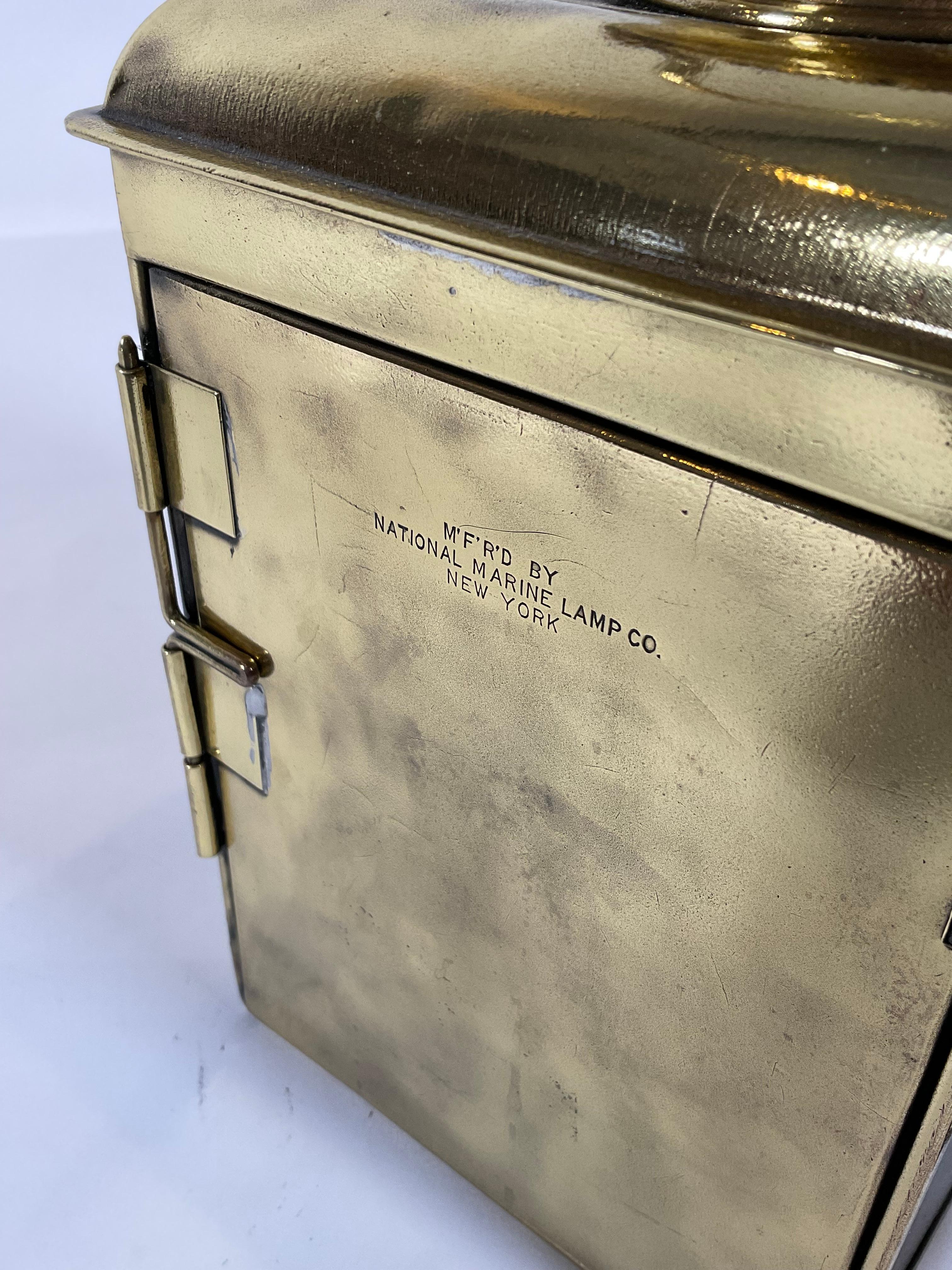 Pair of Solid Brass Port and Starboard Ship’s Lanterns 6