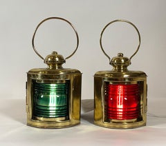 Pair of Solid Brass Port and Starboard Ship’s Lanterns