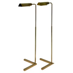 Pair of Solid Brass Task Lamps by Casella Lamps, San Francisco