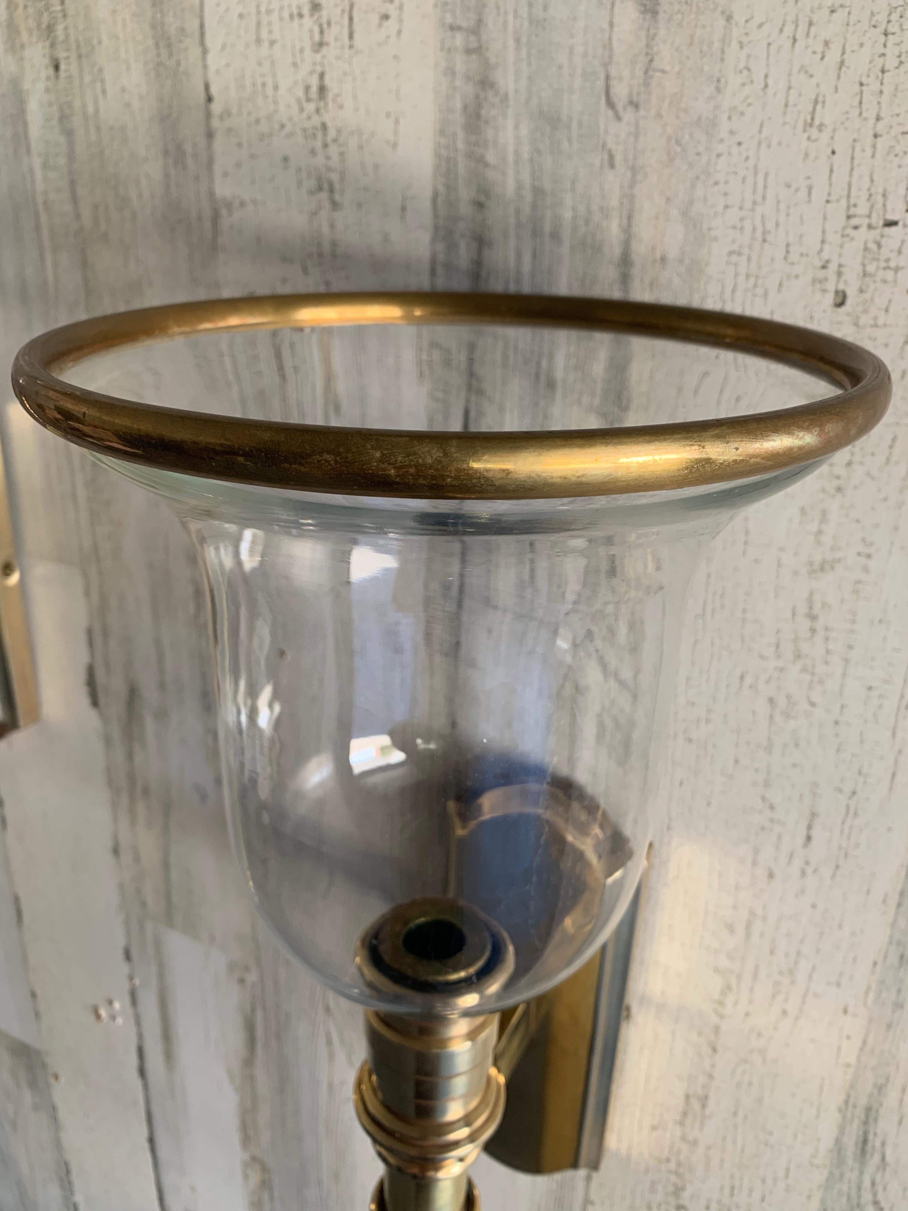 Pair of Solid Brass Vintage Sconces by Chapman Brass Co. 7