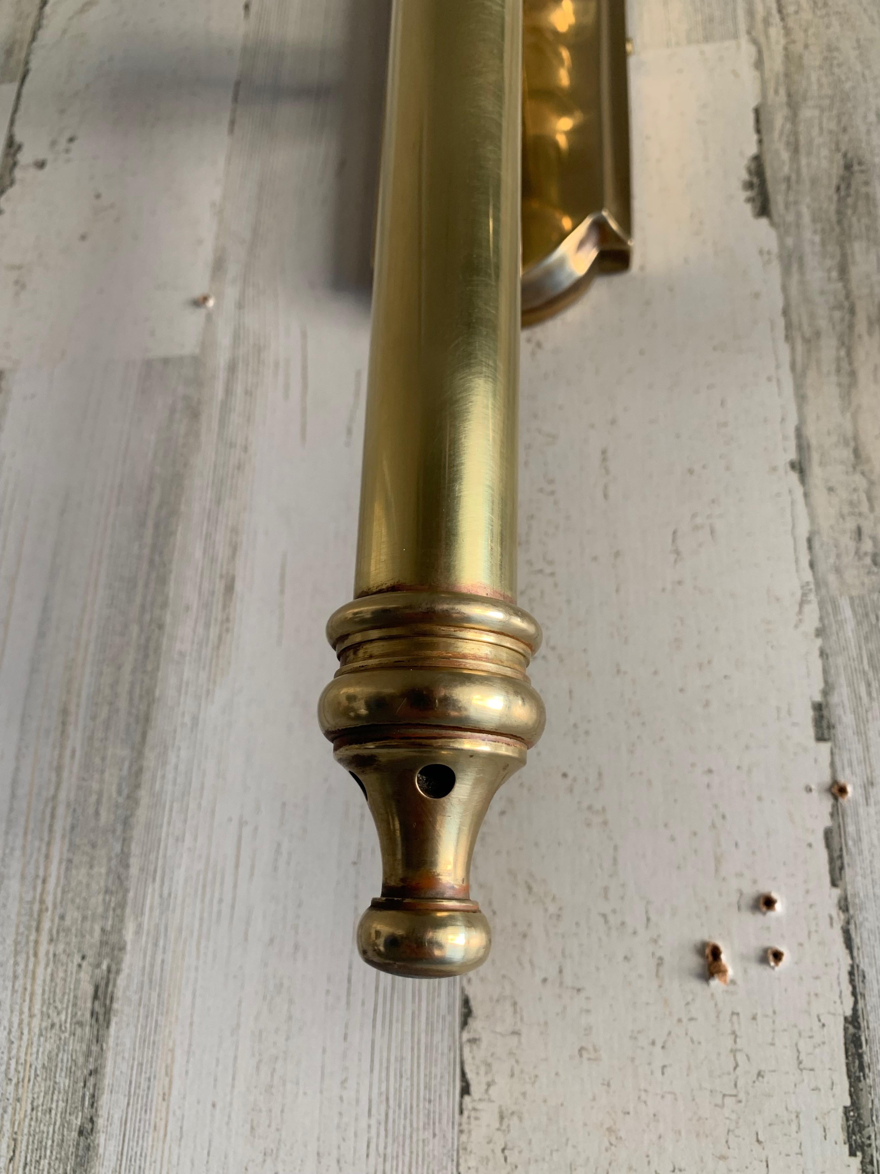 20th Century Pair of Solid Brass Vintage Sconces by Chapman Brass Co.