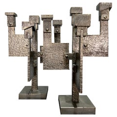 Coppia di candelabri in bronzo massiccio Francia circa 1070