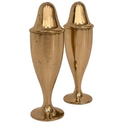 Pair of Solid Bronze Salt and Pepper Shakers by Dirilyte Designed by Carl Molin