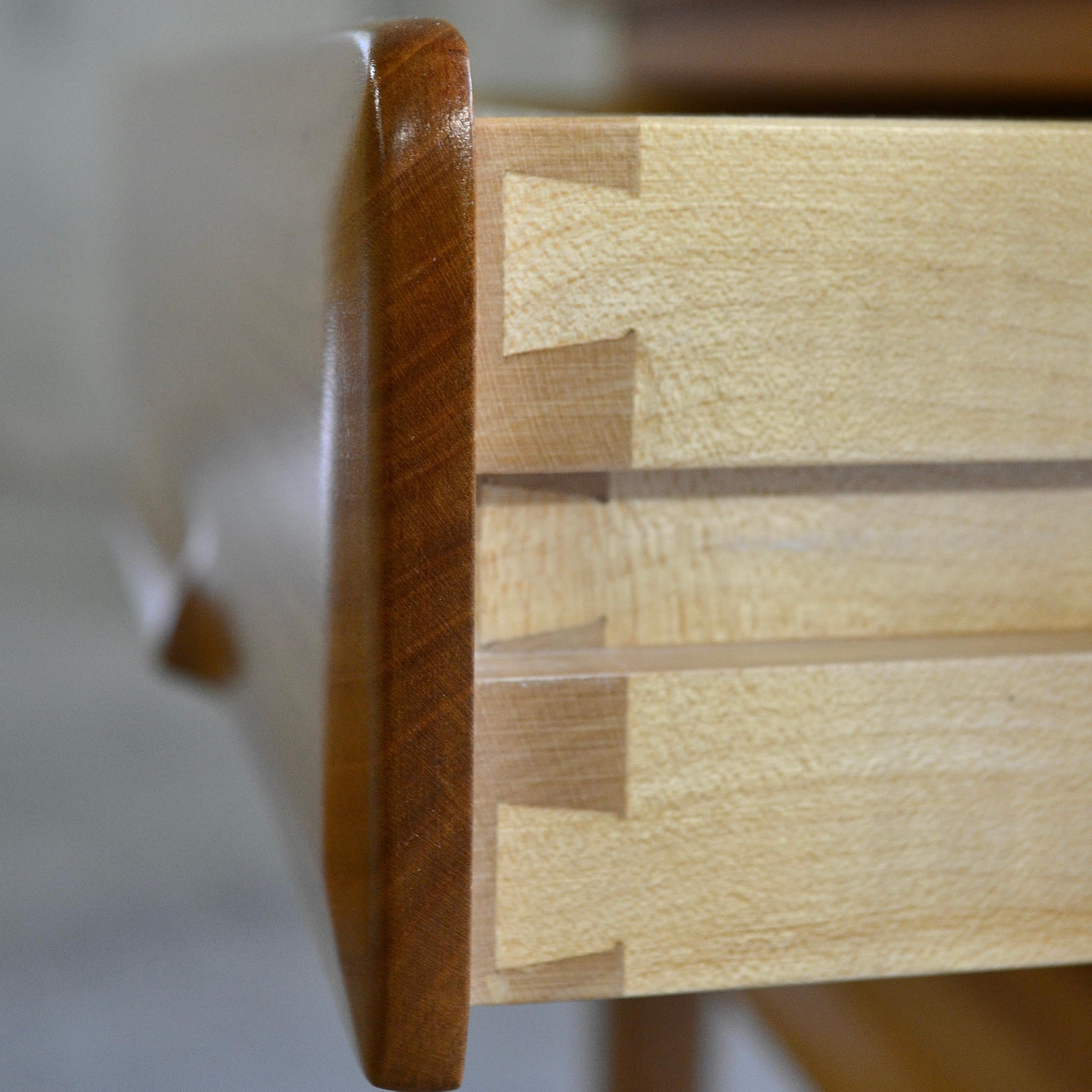 Pair of solid cherry nightstands, Sproll, Switzerland, 1980's 4