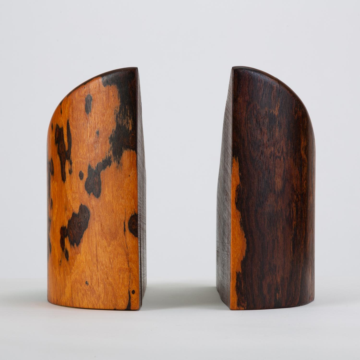 Pair of Solid Cocobolo Bookends by Don Shoemaker for Señal  In Good Condition In Los Angeles, CA