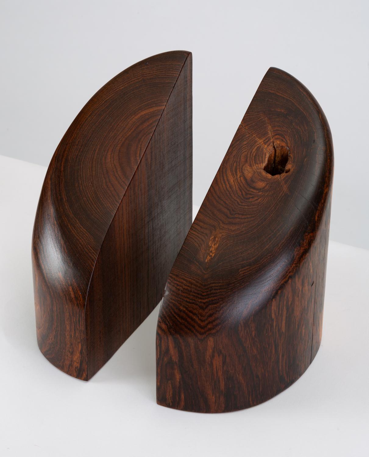Pair of Solid Cocobolo Bookends by Don Shoemaker for Señal  1