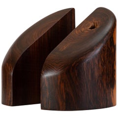 Pair of Solid Cocobolo Bookends by Don Shoemaker for Señal 
