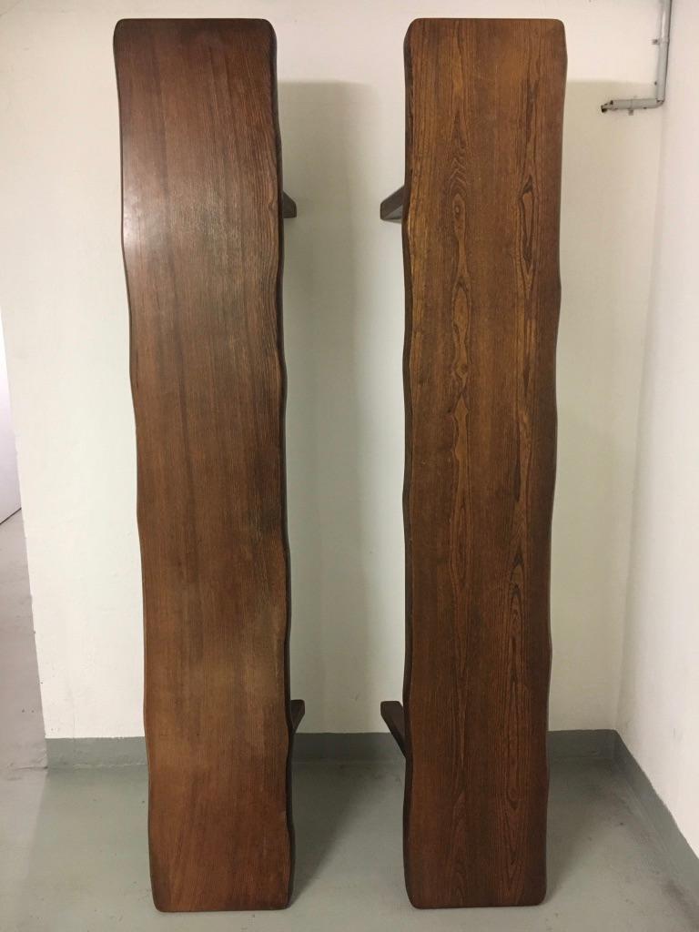 Pair of Solid Elm Benches attributed to Olavi Hänninen 1950s 8