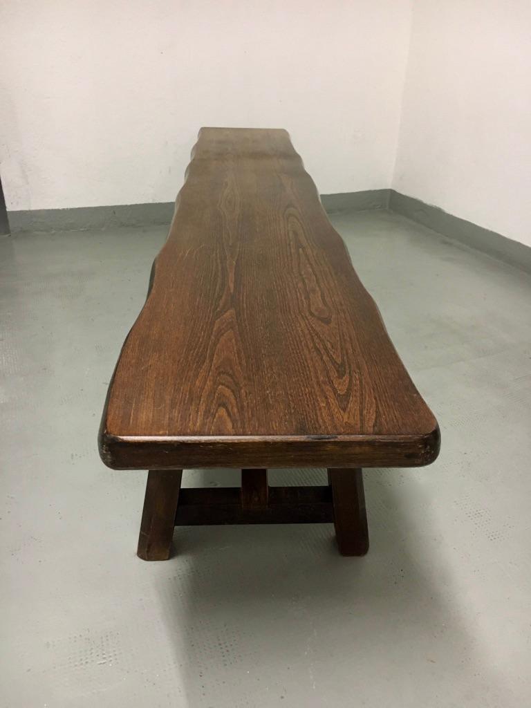 Pair of Solid Elm Benches attributed to Olavi Hänninen 1950s 2