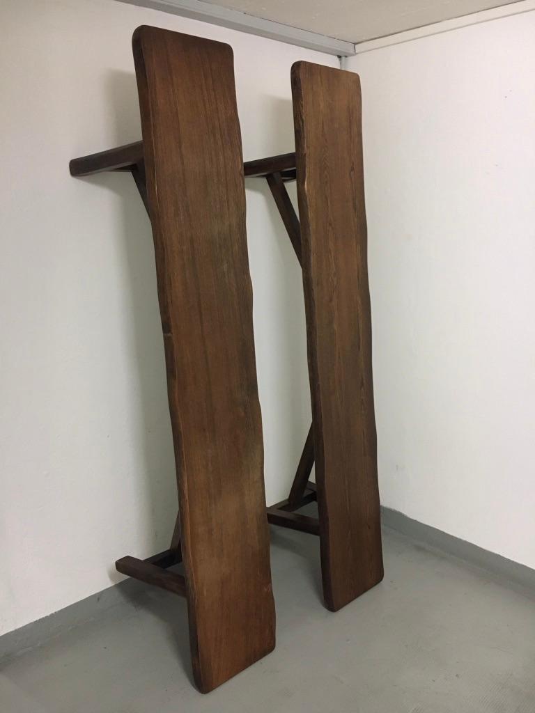Pair of Solid Elm Benches attributed to Olavi Hänninen 1950s 3