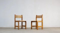 Paar Stühle aus massiver Ulme, Edition Maison Regain, 1970er Jahre