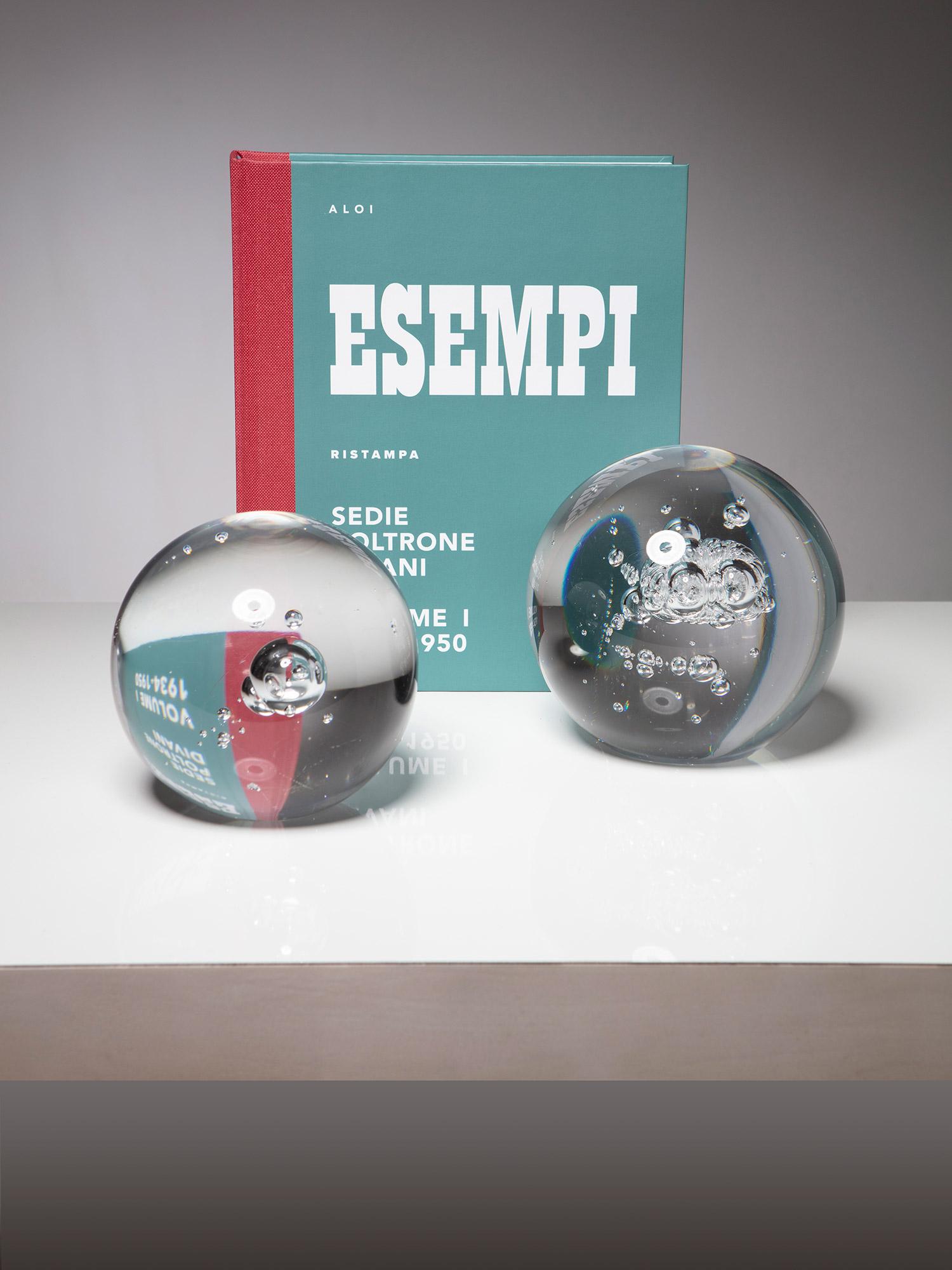 Pair of Solid Glass Spheres with Air Inclusions, Italy, 1970s 2
