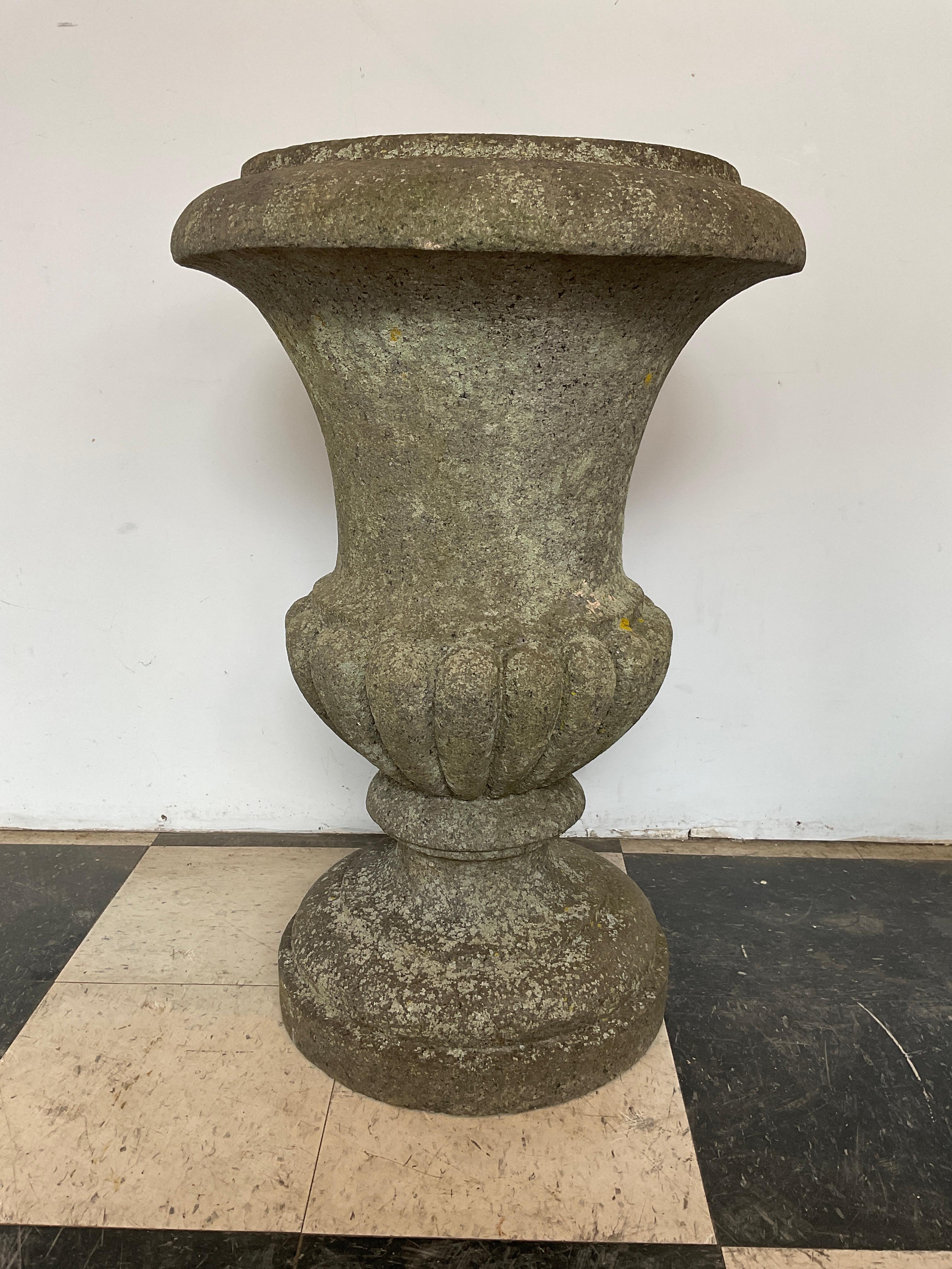 Pair of Solid Granite Large Urns For Sale 4