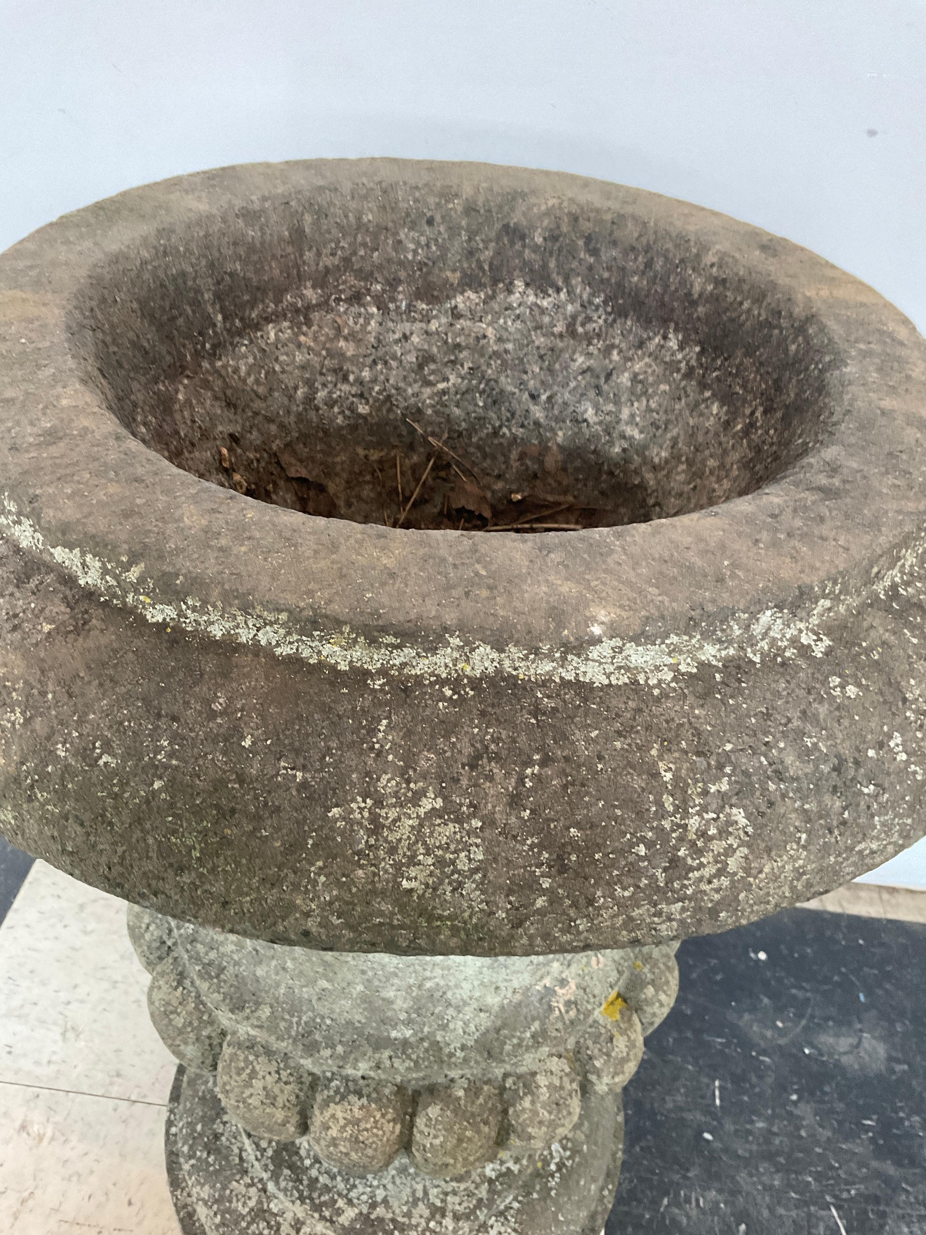 Pair of Solid Granite Large Urns For Sale 5