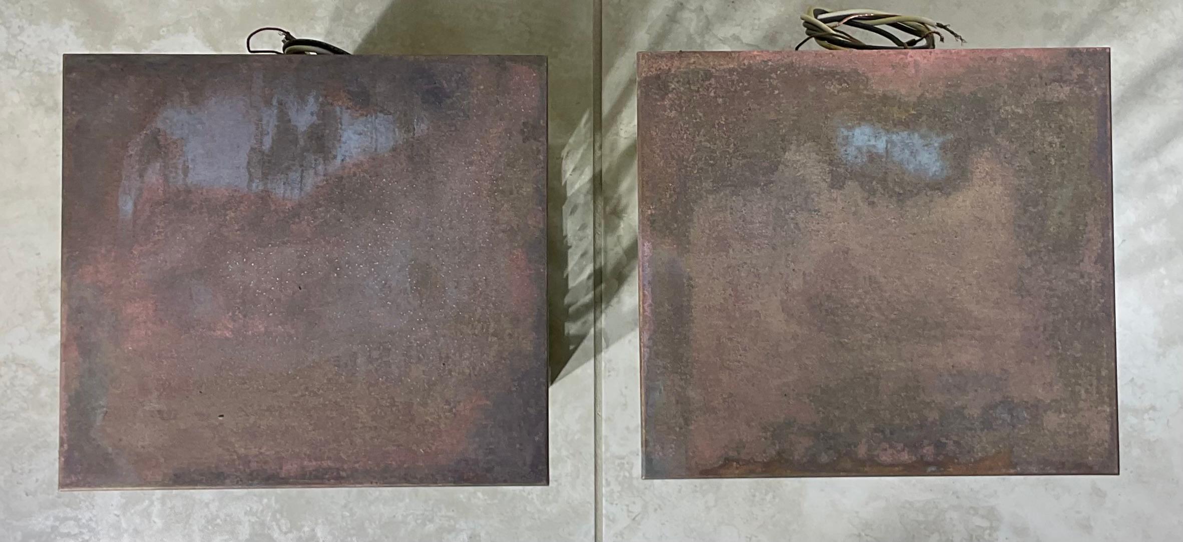 Pair of Solid Handcrafted Wall-Mounted Brass Lantern 15”H x 8”W x 7”D For Sale 6