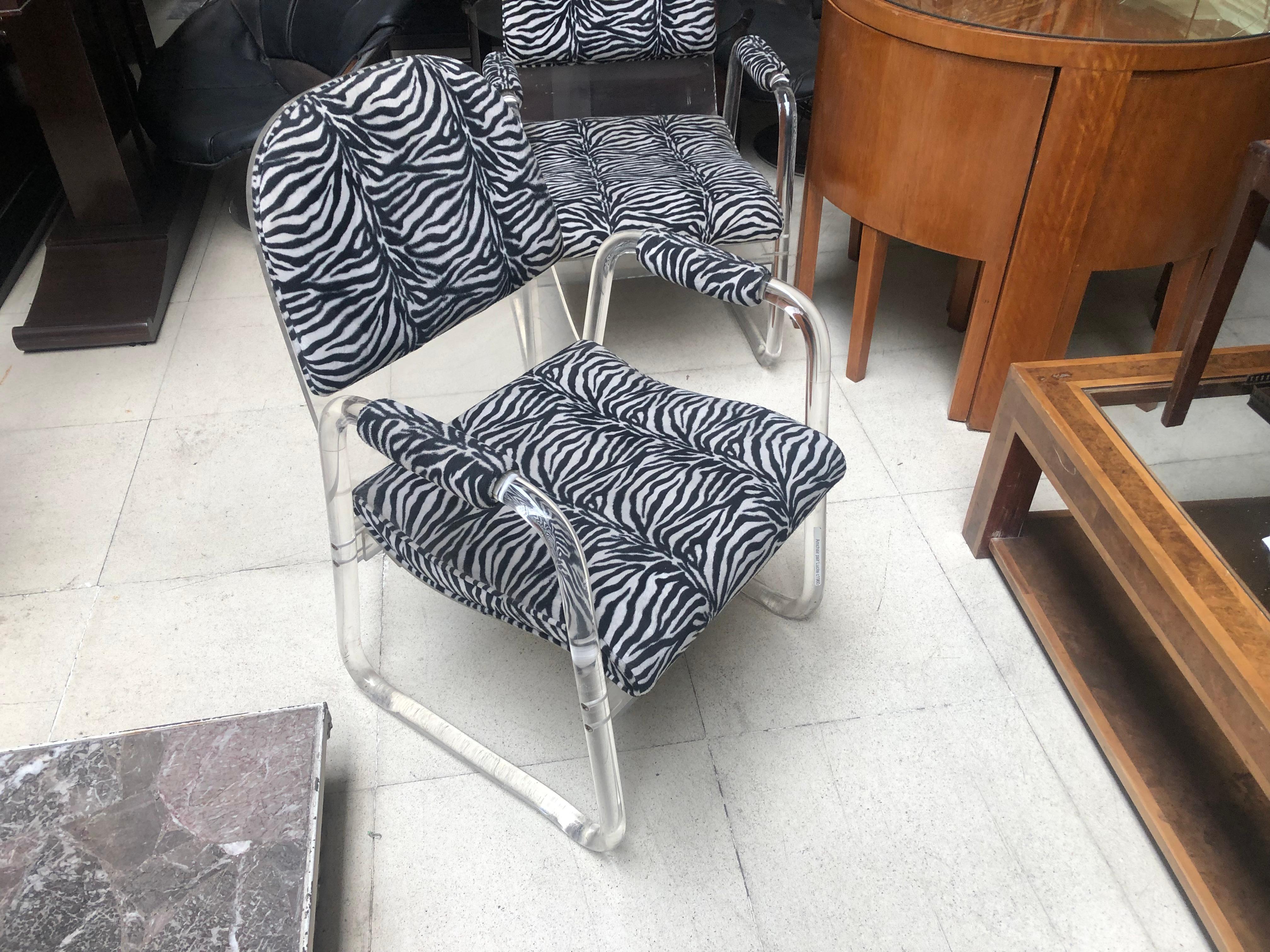 Pair of Solid Lucite Vanity Chair, 1940s For Sale 7