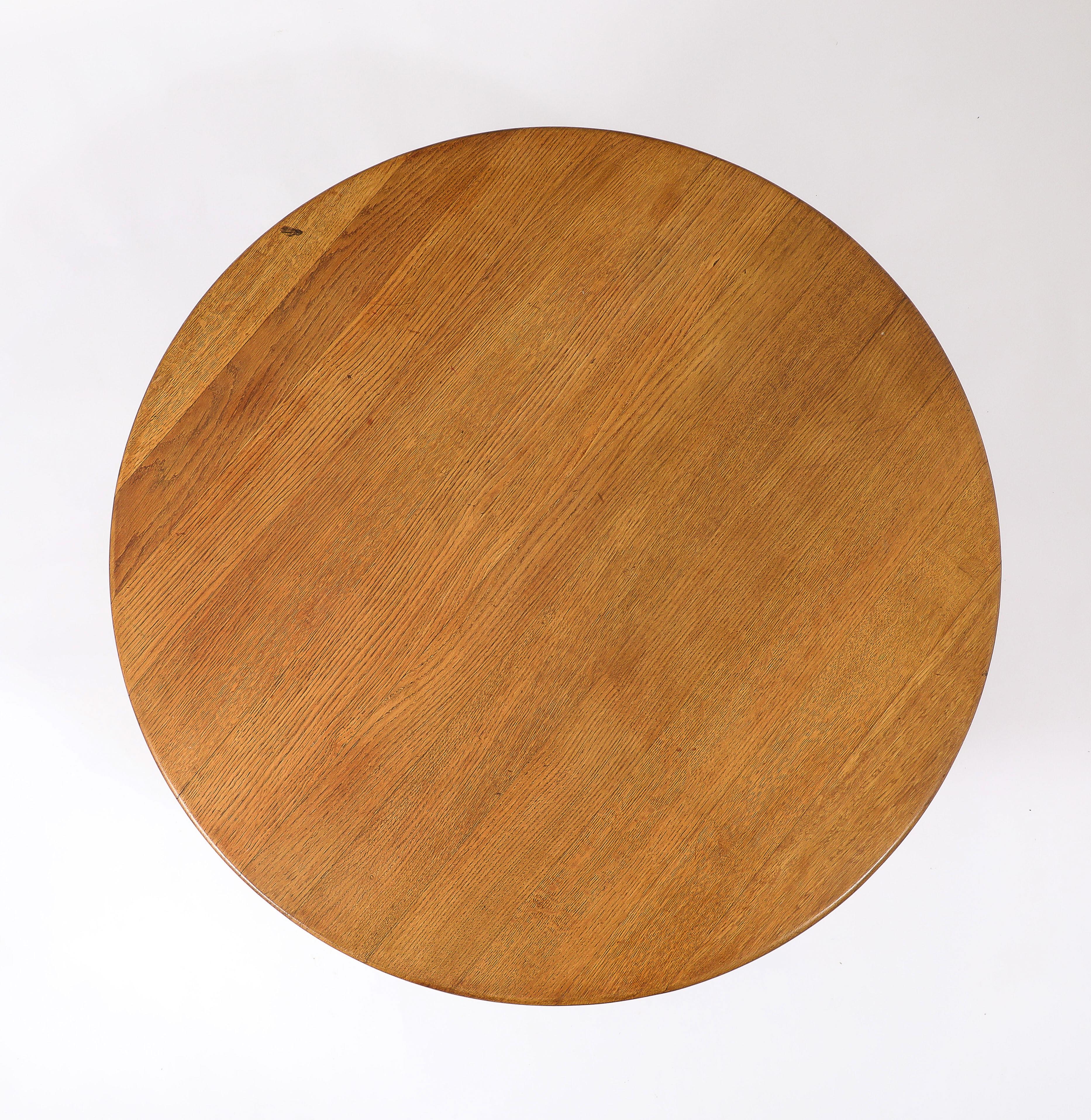 Pair of Solid Oak Coffee Tables, France 1950's For Sale 4