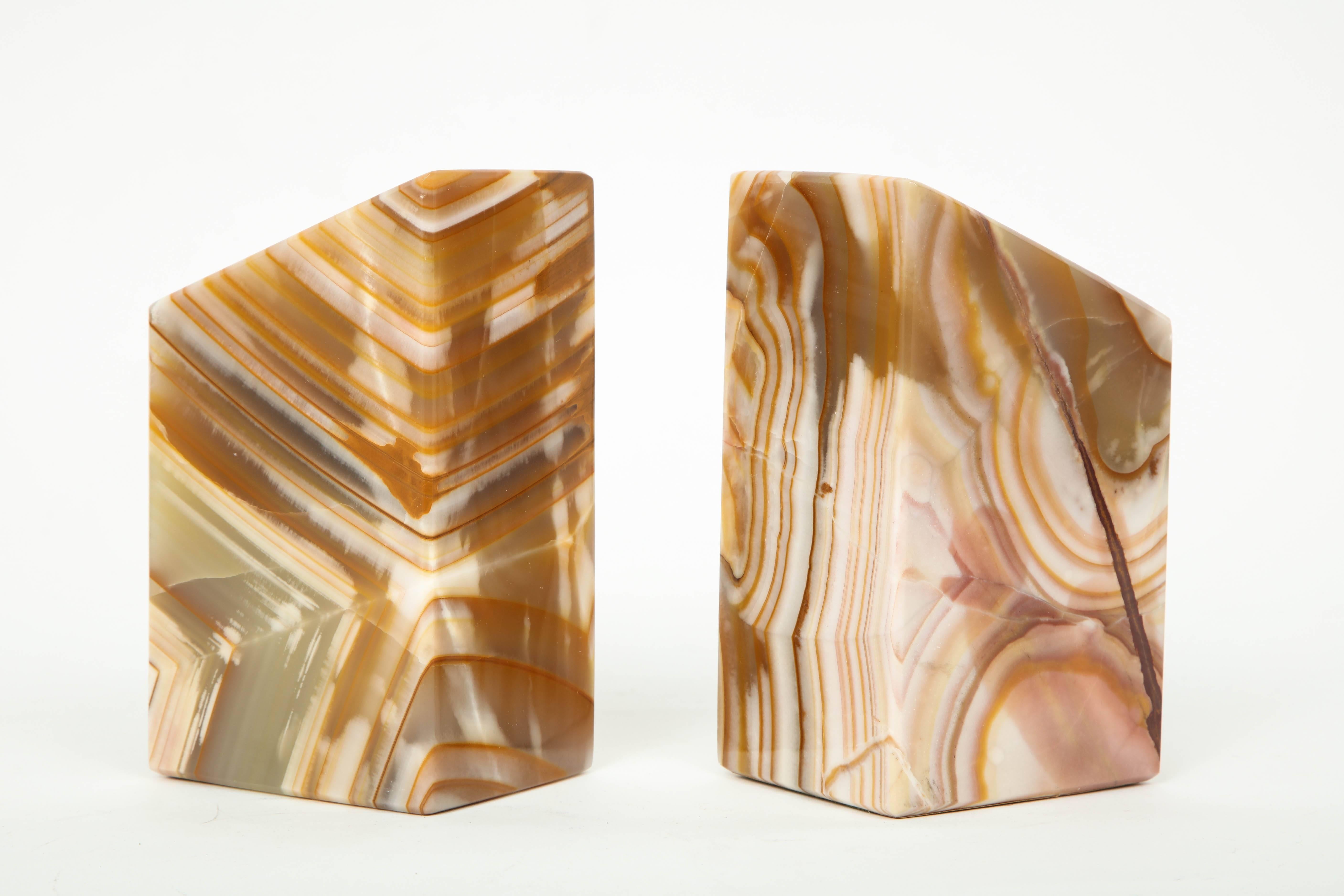 20th Century Pair of Solid Onyx Bookends